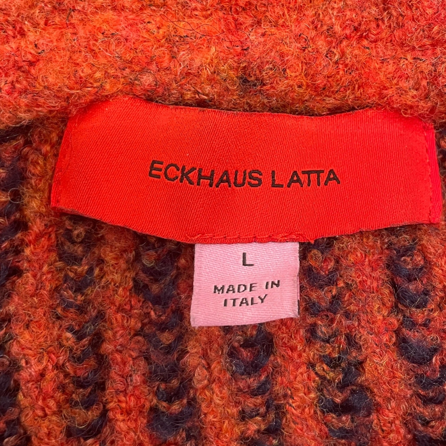 ECKHAUS LATTA/Heavy Sweater/OS/Stripe/Wool/MLT/EKHAUS WOOL ORG BLU TURTLENECK view 3