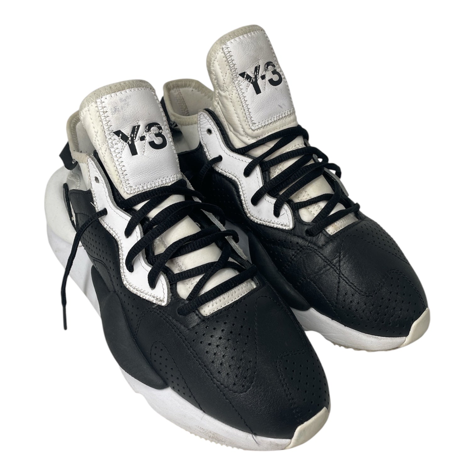 Y-3/Low-Sneakers/US 8.5/Cotton/BLK/KAIWA\BLK WHT view 1
