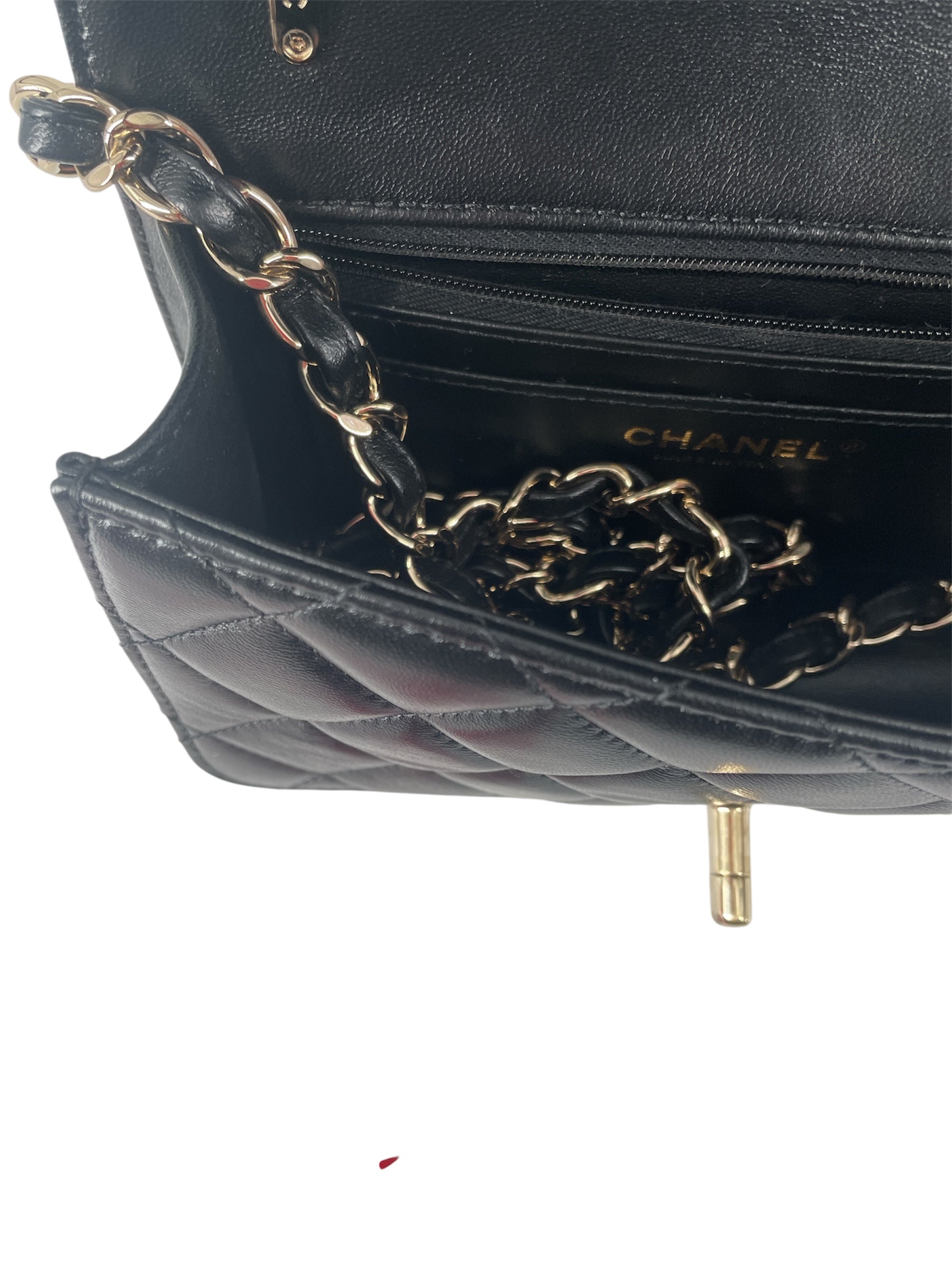 CHANEL/Cross Body Bag/Leather/BLK/C909TPJH view 5