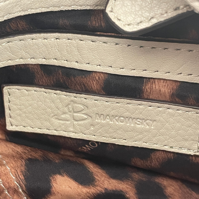 B.MAKOWSKY/Cross Body Bag/Leather/WHT/