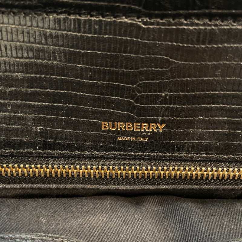 BURBERRY LONDON/Cross Body Bag/FREE/Leather/BLK/DEERSKIN EMBOSSED