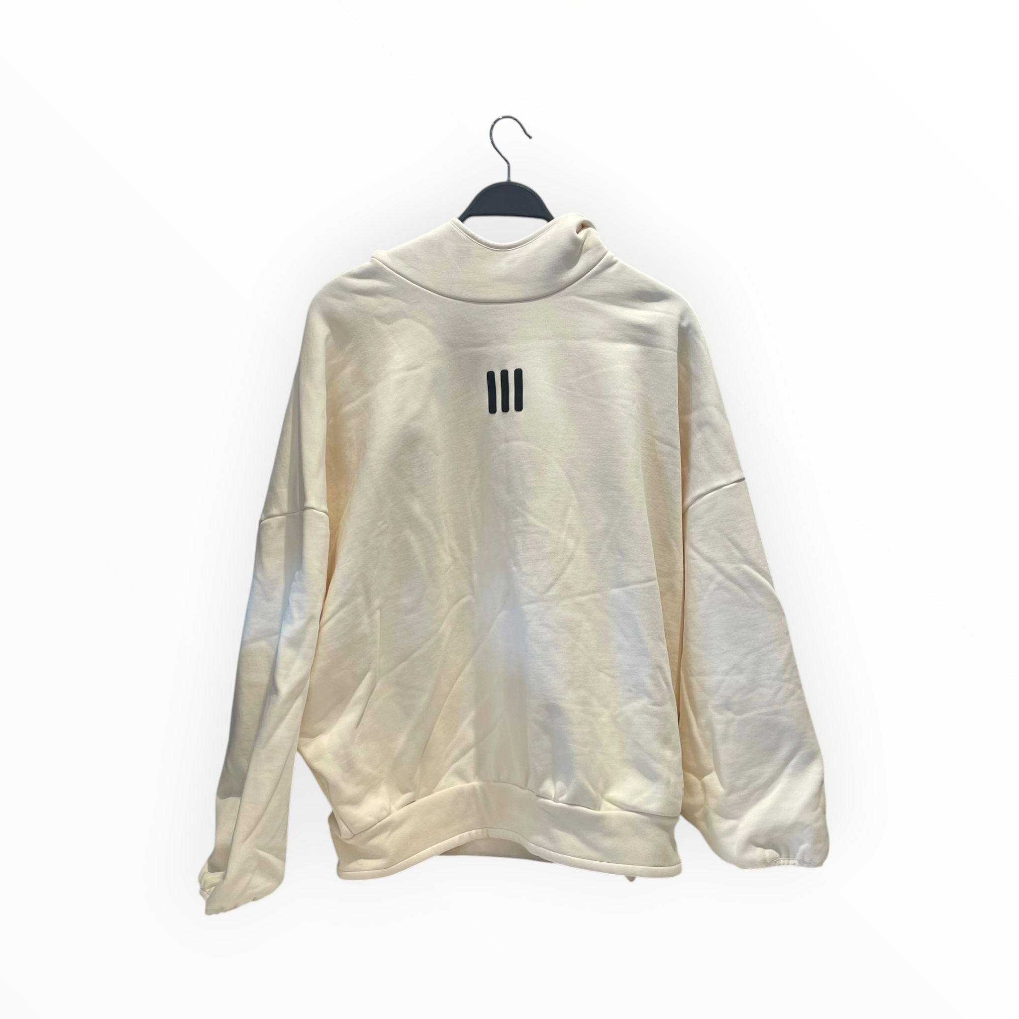 adidas/FEAR OF GOD/Hoodie/L/Cotton/CRM/HEAVY LOGO FLEECE HOODIE view 1