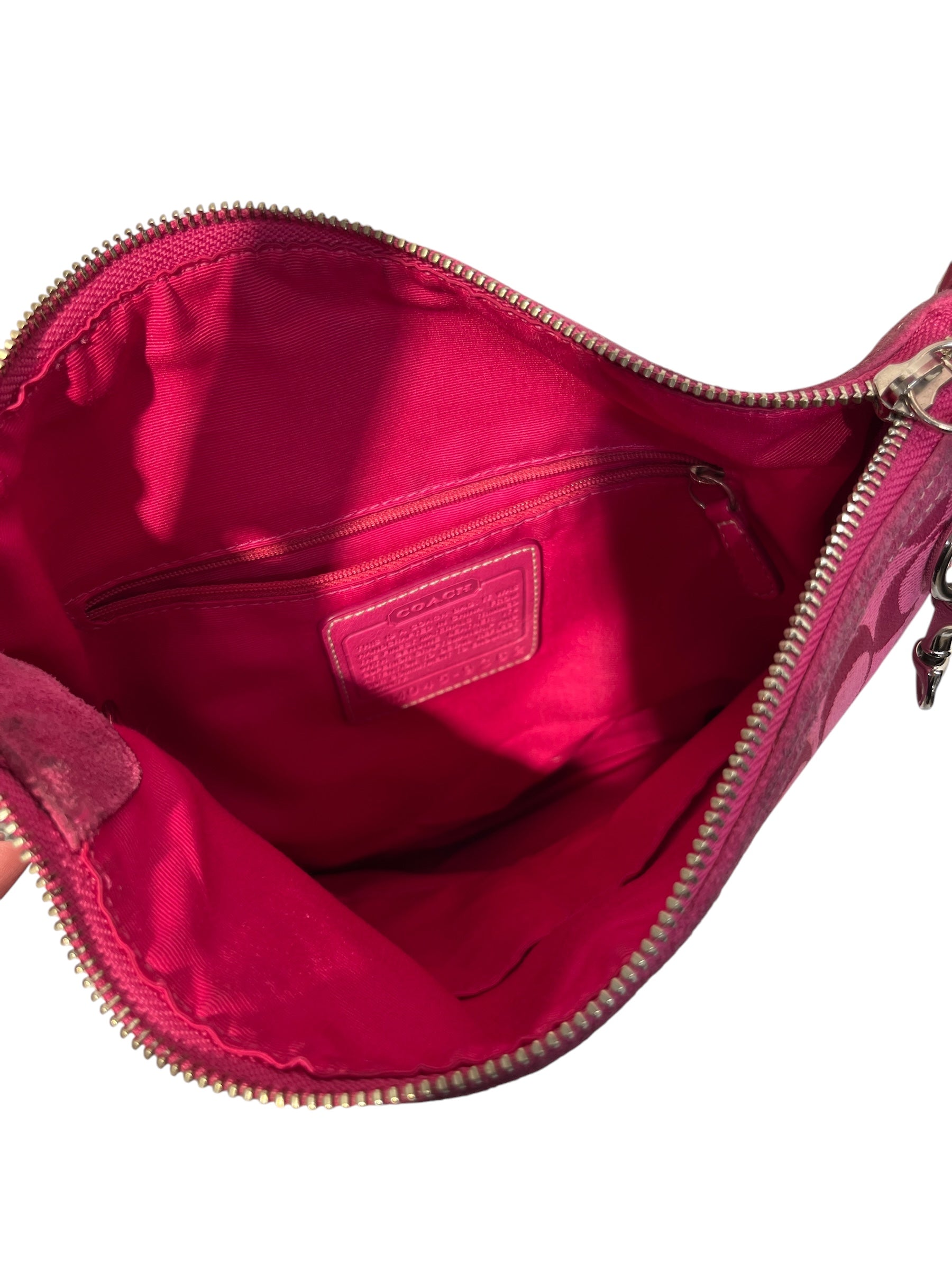 COACH/Cross Body Bag/Monogram/Cotton/PNK/ view 4