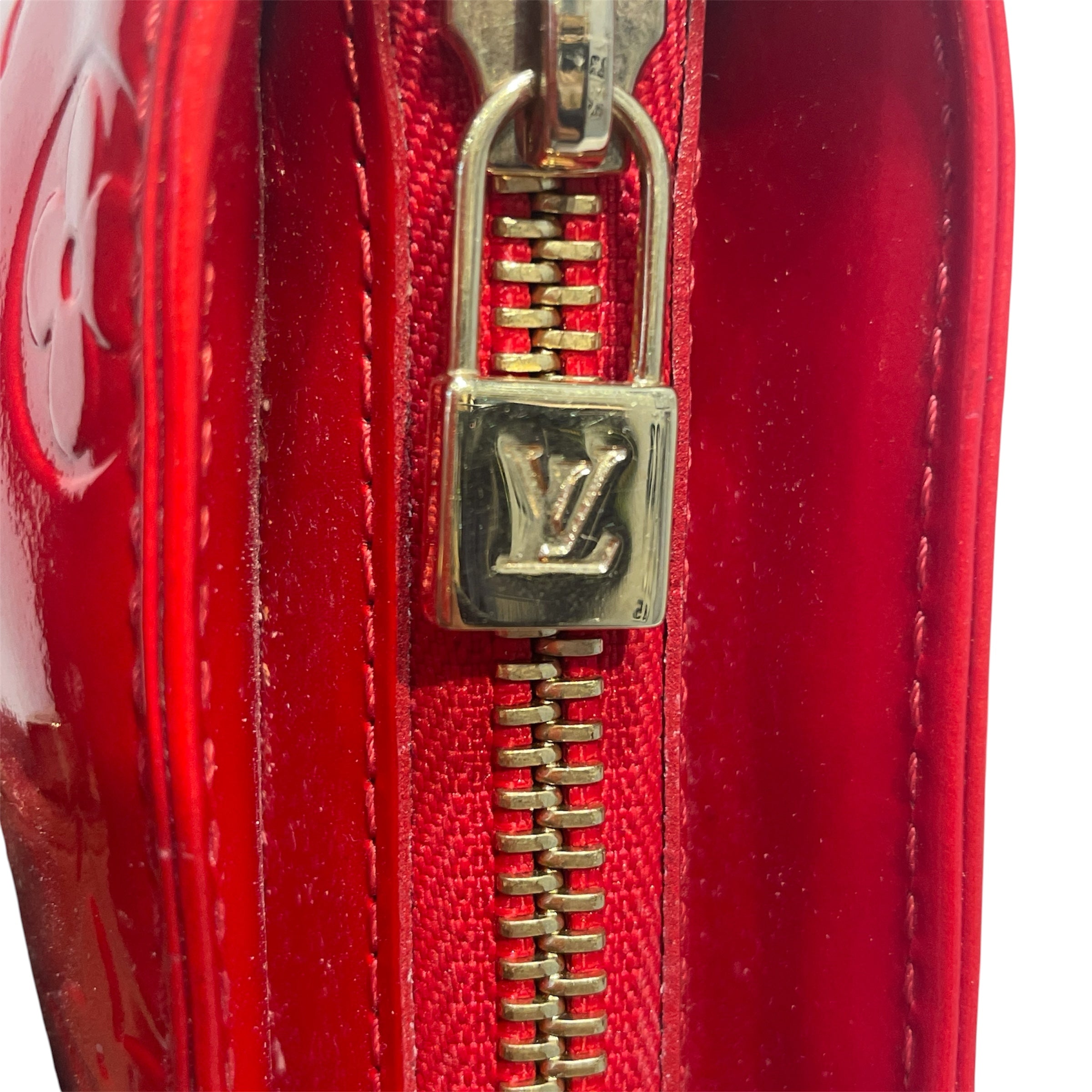 LOUIS VUITTON/Tote Bag/Monogram/Leather/RED/Vernis Tote BAg view 6