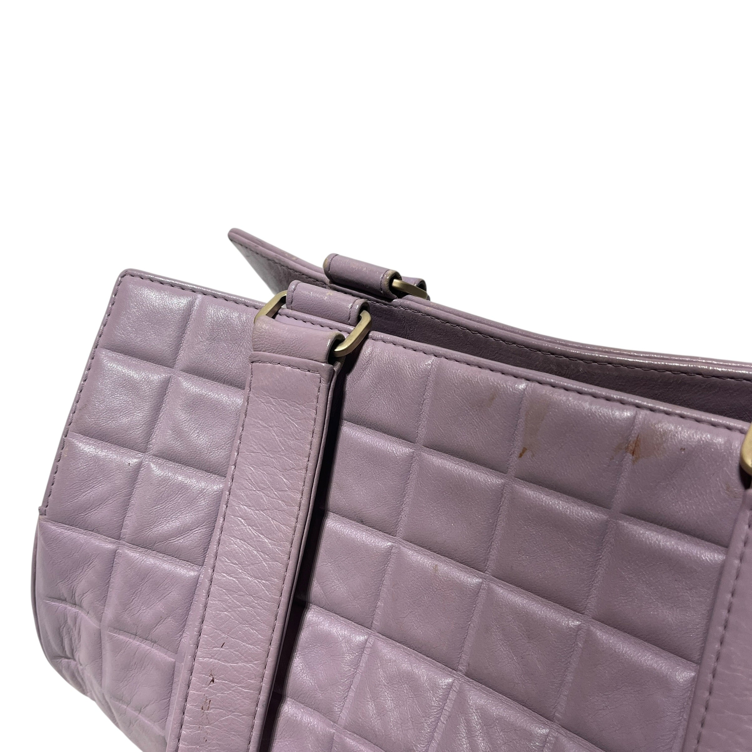 CHANEL/Boston Bag/Leather/PPL/Chocolate Bar Quilted Leather view 5