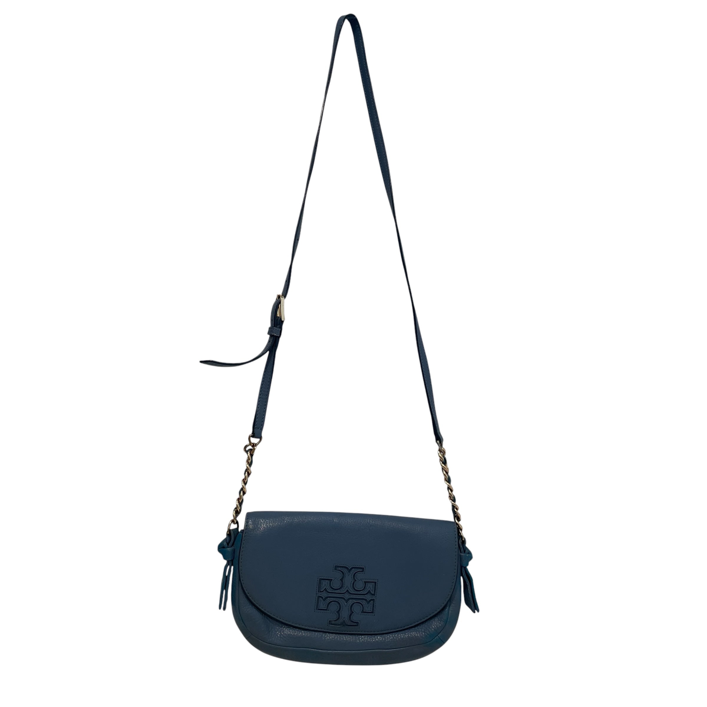 TORY BURCH/Cross Body Bag/Leather/BLU/Harper Blue Crossbody view 1