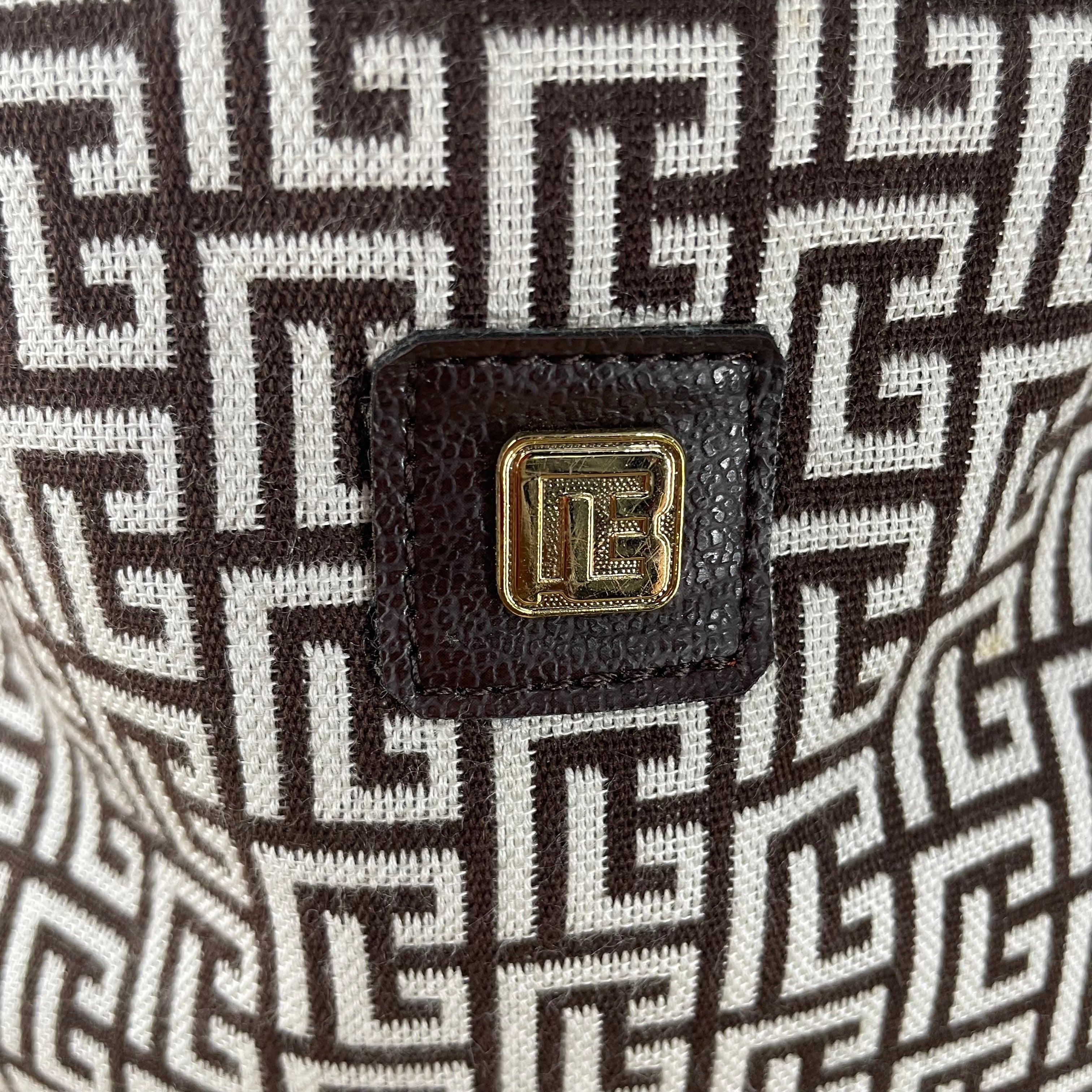 PIERRE BALMAIN/Tote Bag/Monogram/Cotton/BRW/CANVAS LEATHER TOTE view 3