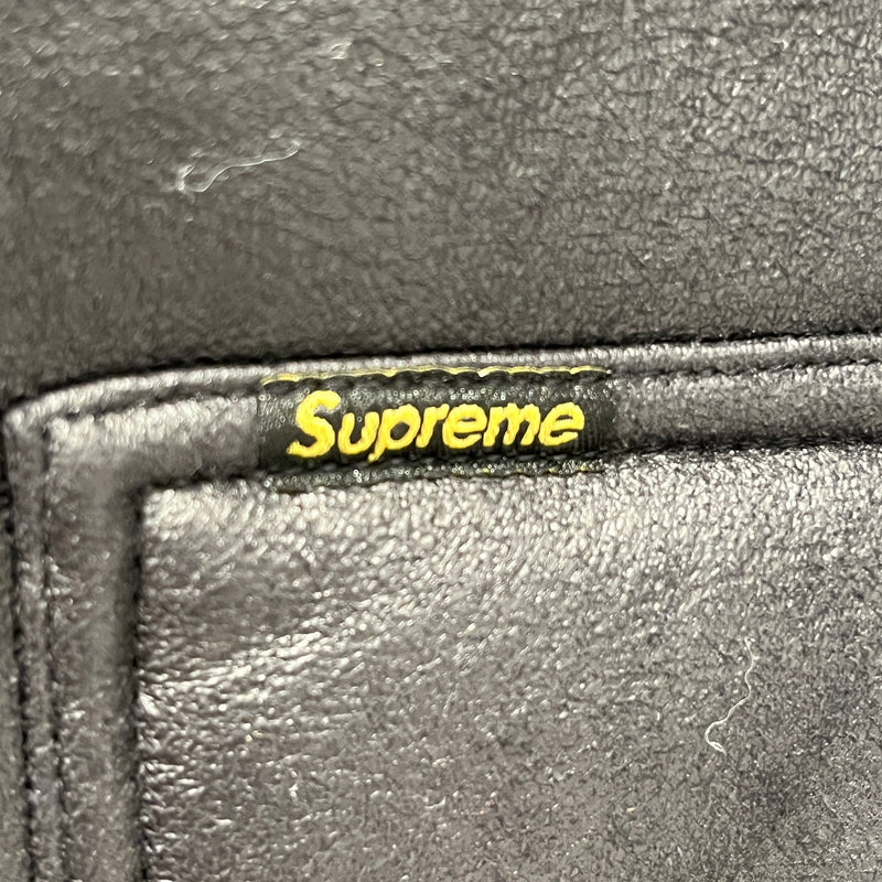 Supreme/Vest/L/Leather/BLK/