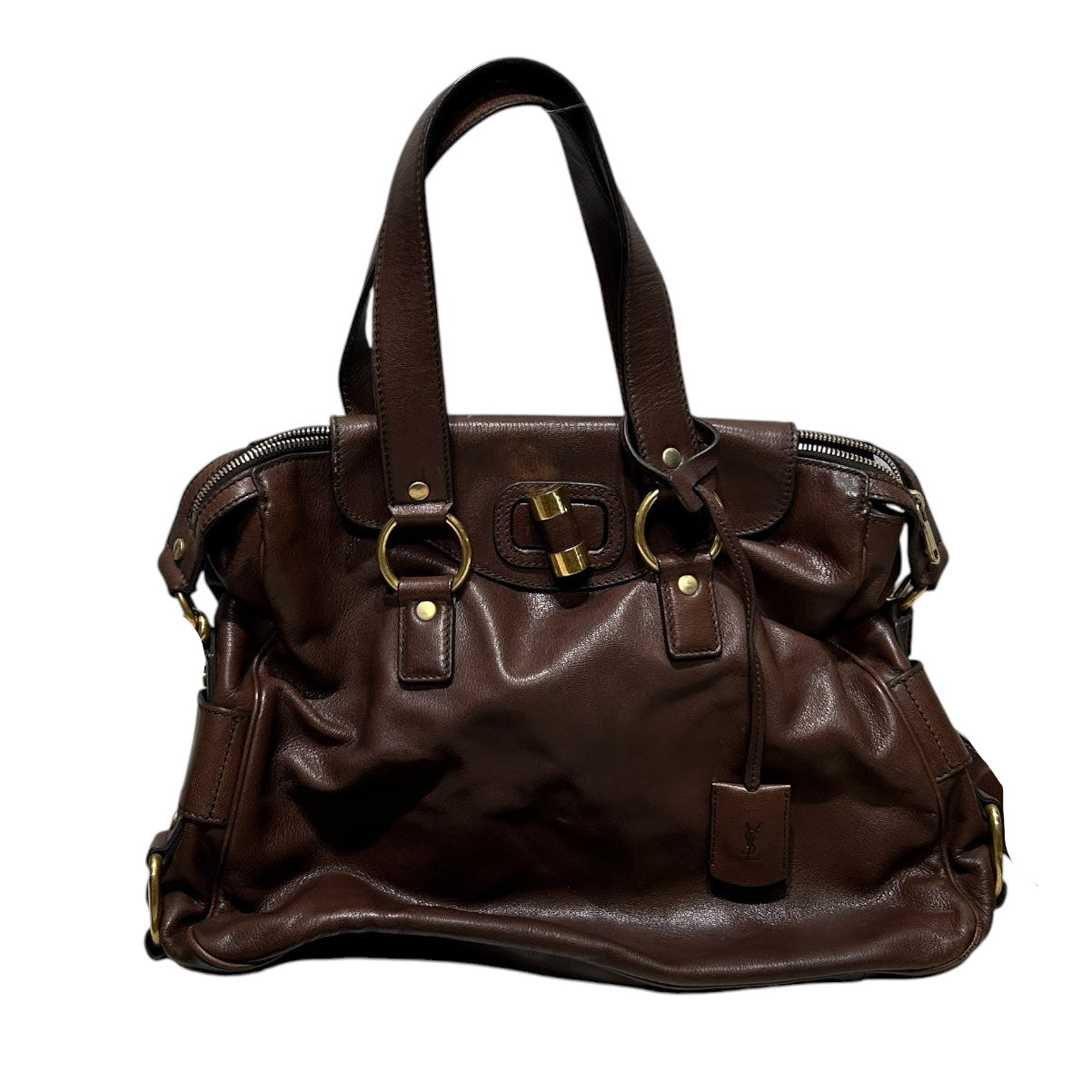 YVES SAINT LAURENT/Cross Body Bag/BRW/GOLD HRDWRE TWIST BUCKLE view 1