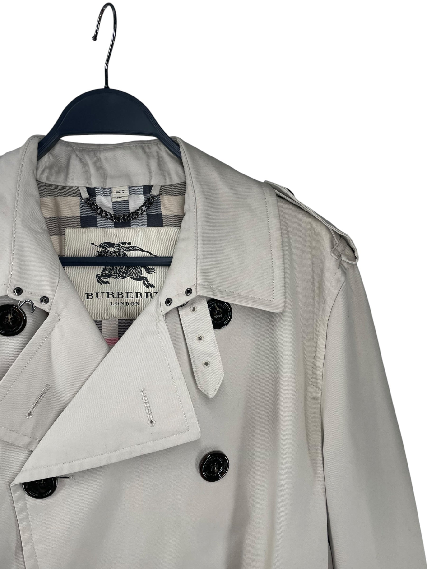 BURBERRY LONDON/Trench Coat/54/Polyester/KHK/BELTED DOUBLE BREAST TRENCH view 3