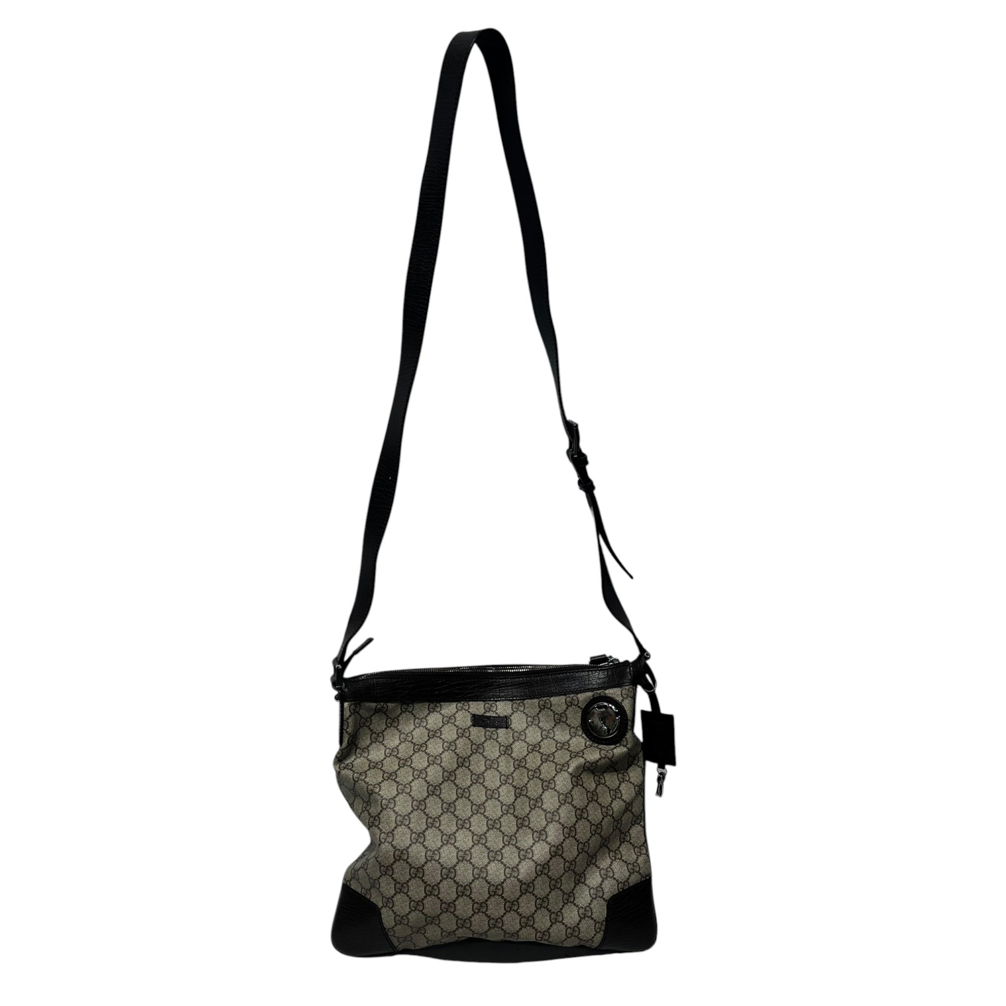 GUCCI/Cross Body Bag/Monogram/Leather/KHK/GUCCI GG SUPREME HANDBAG view 1