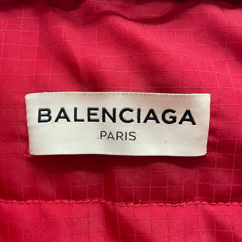BALENCIAGA/Puffer Jkt/38/Polyester/RED/BLACK ZIPPER ON FRONT