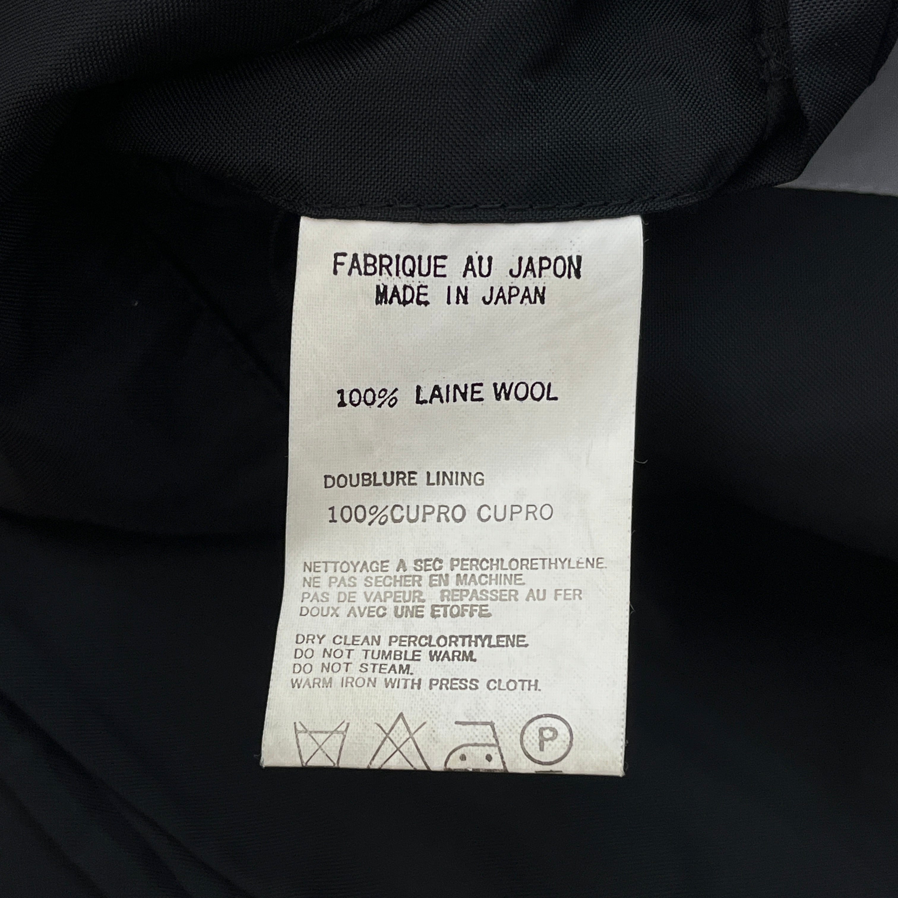 YOHJI YAMAMOTO/Coat/2/Wool/BLK/Button up Trench view 4