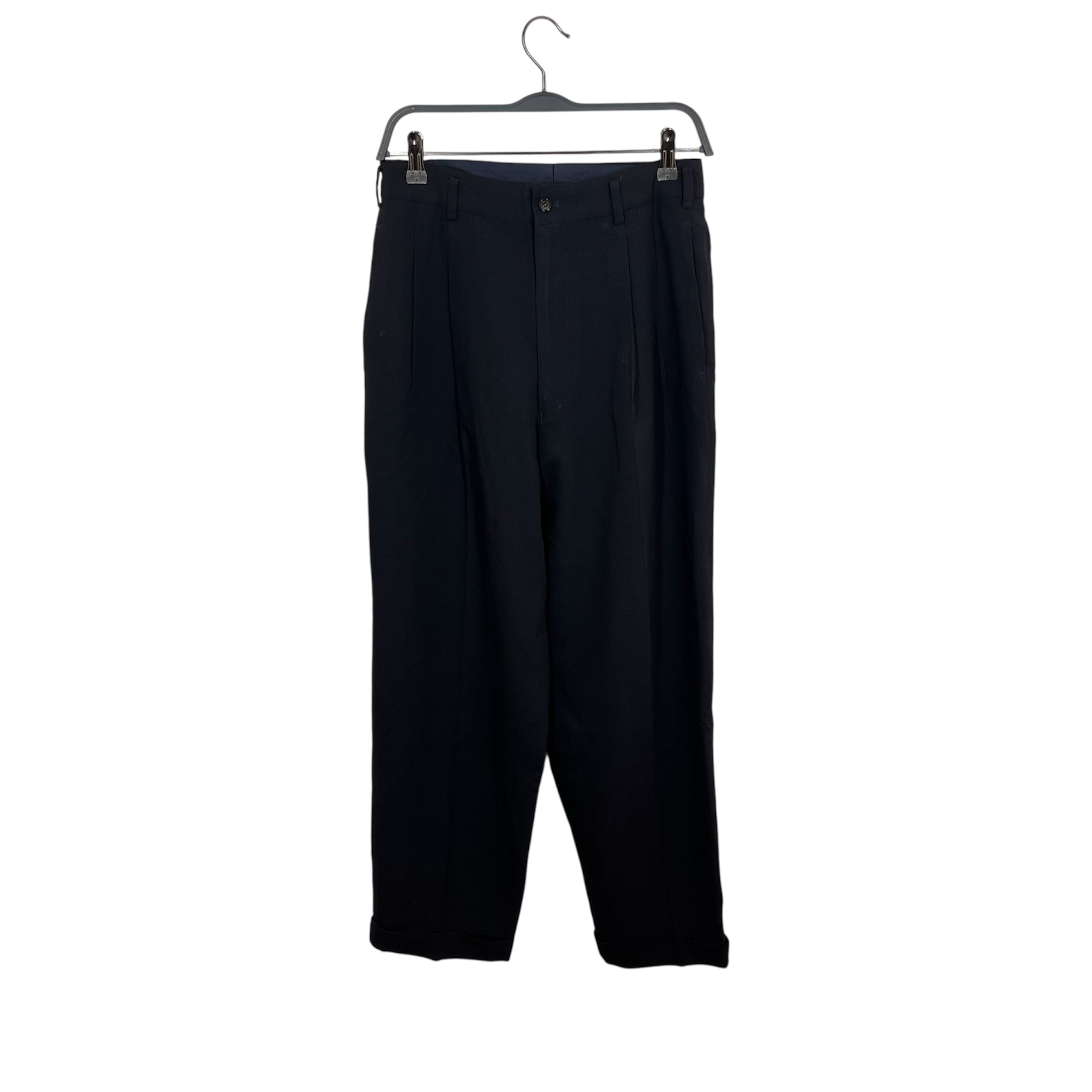 COMME des GARCONS HOMME/Straight Pants/S/Cotton/BLK/pleated view 1