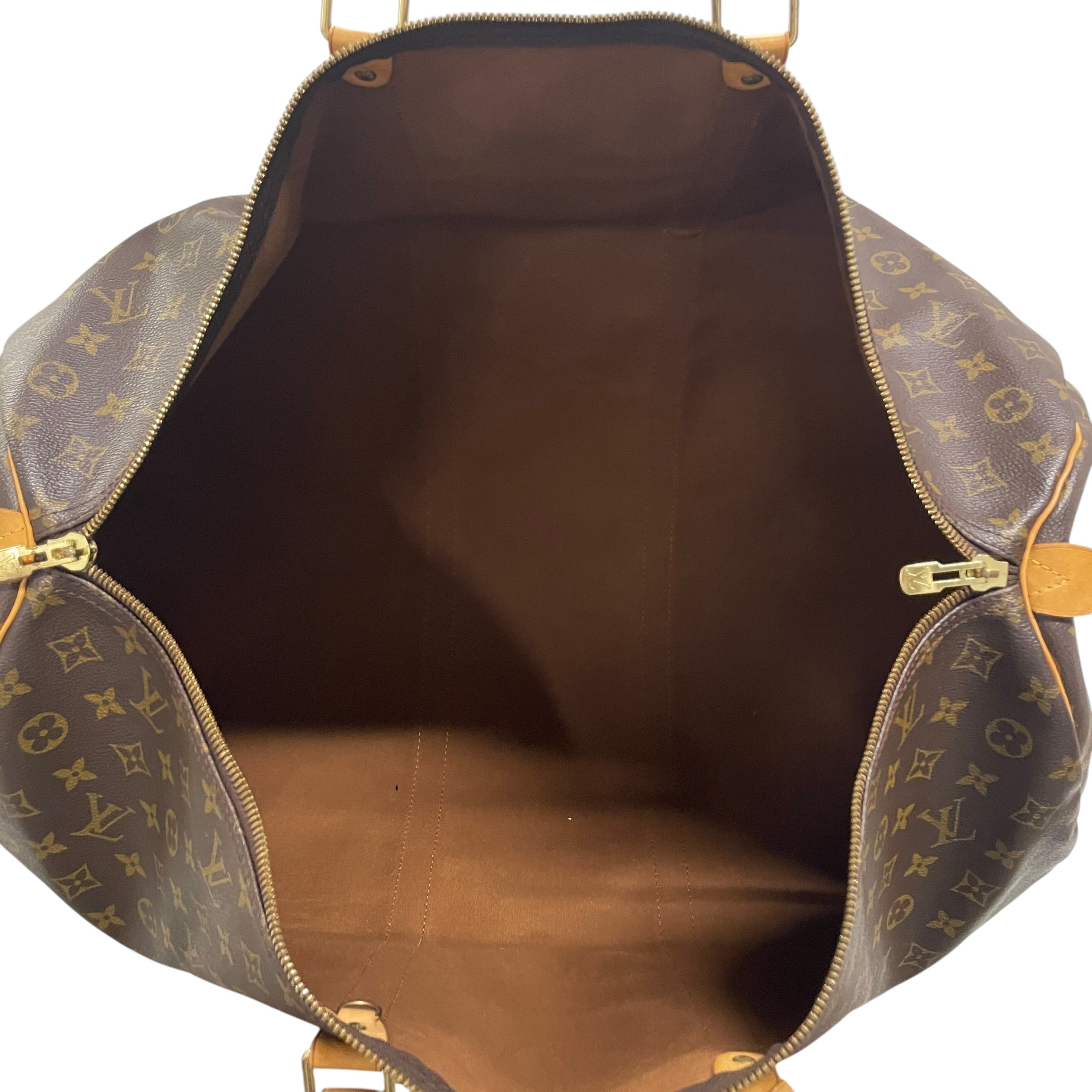 LOUIS VUITTON/Bag/Monogram/Leather/BRW/KEEPALL DUFFLE view 3