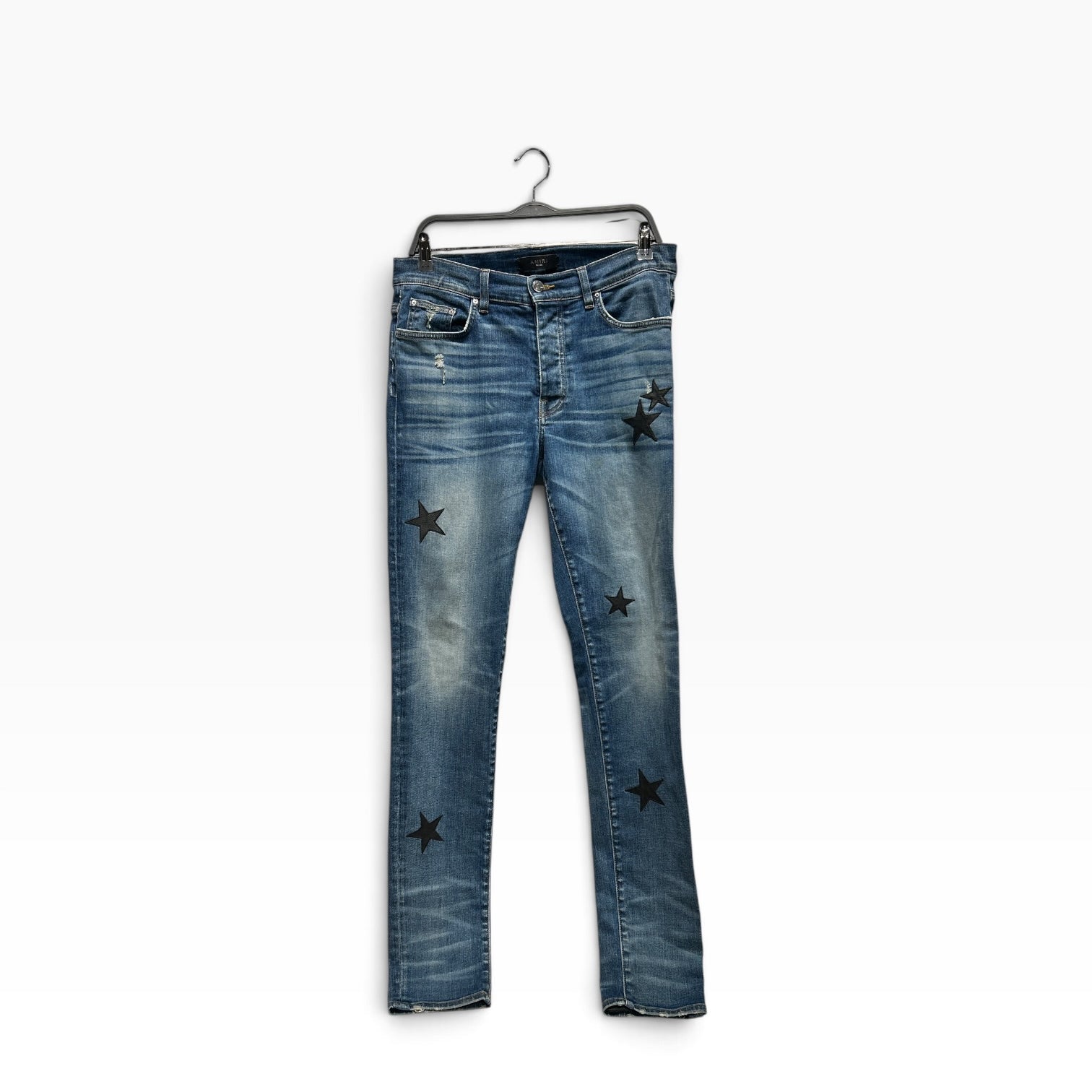 AMIRI/Skinny Pants/33/Denim/BLU/star patches