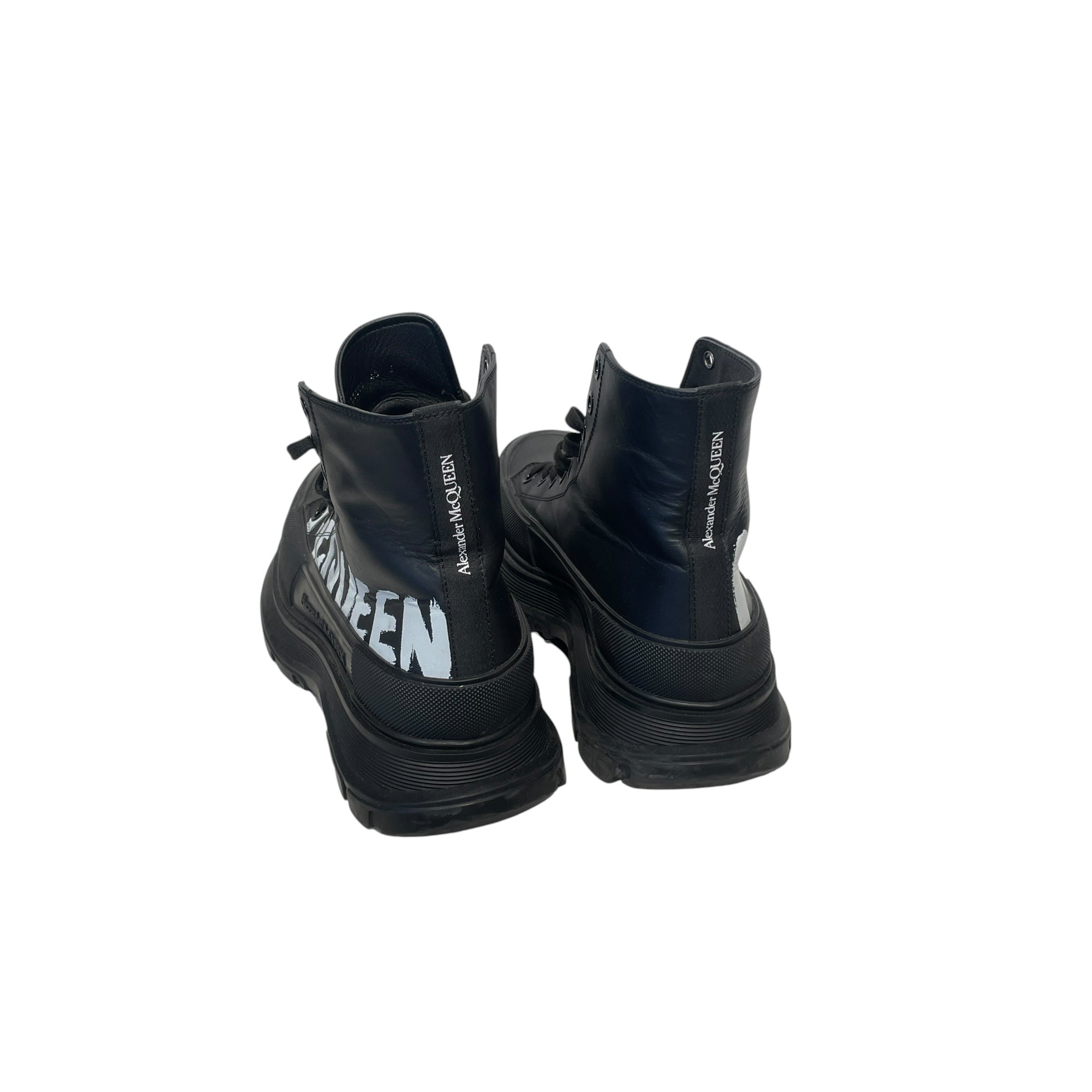 Alexander McQueen/Lace Up Boots/US 10/BLK/ view 4
