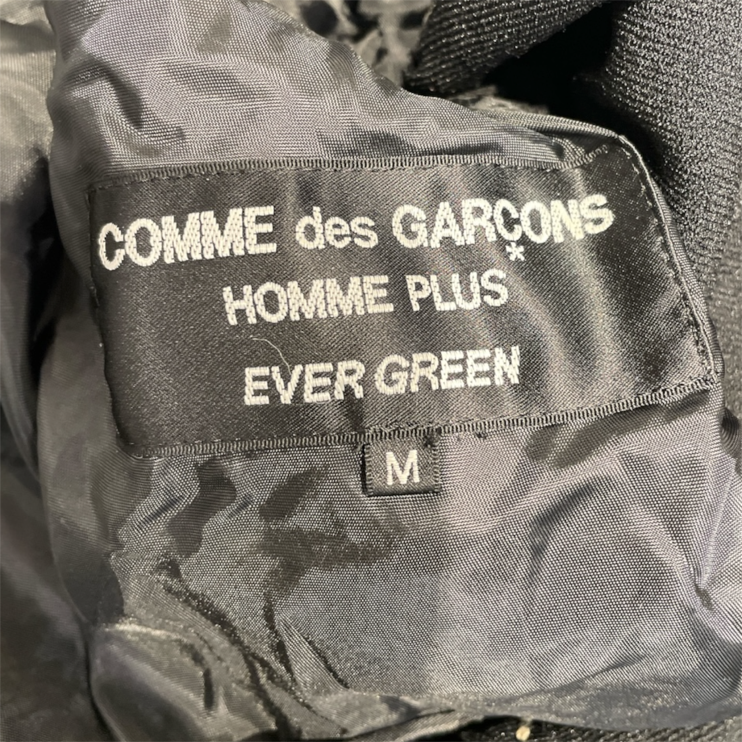 COMME des GARCONS HOMME PLUS/Coat/M/Cotton/BLK/EVERGREEN view 3
