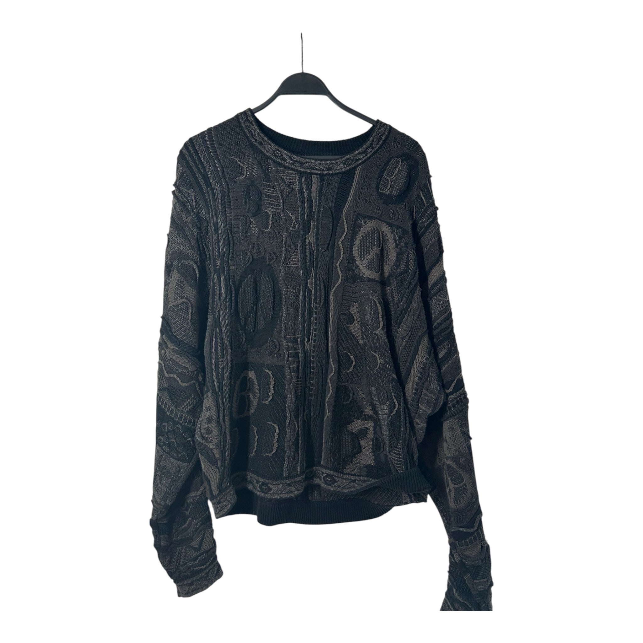 KAPITAL/Sweater/3/All Over Print/Cotton/BLK/GAUGE BORO KNIT GUADY SWEATER view 1