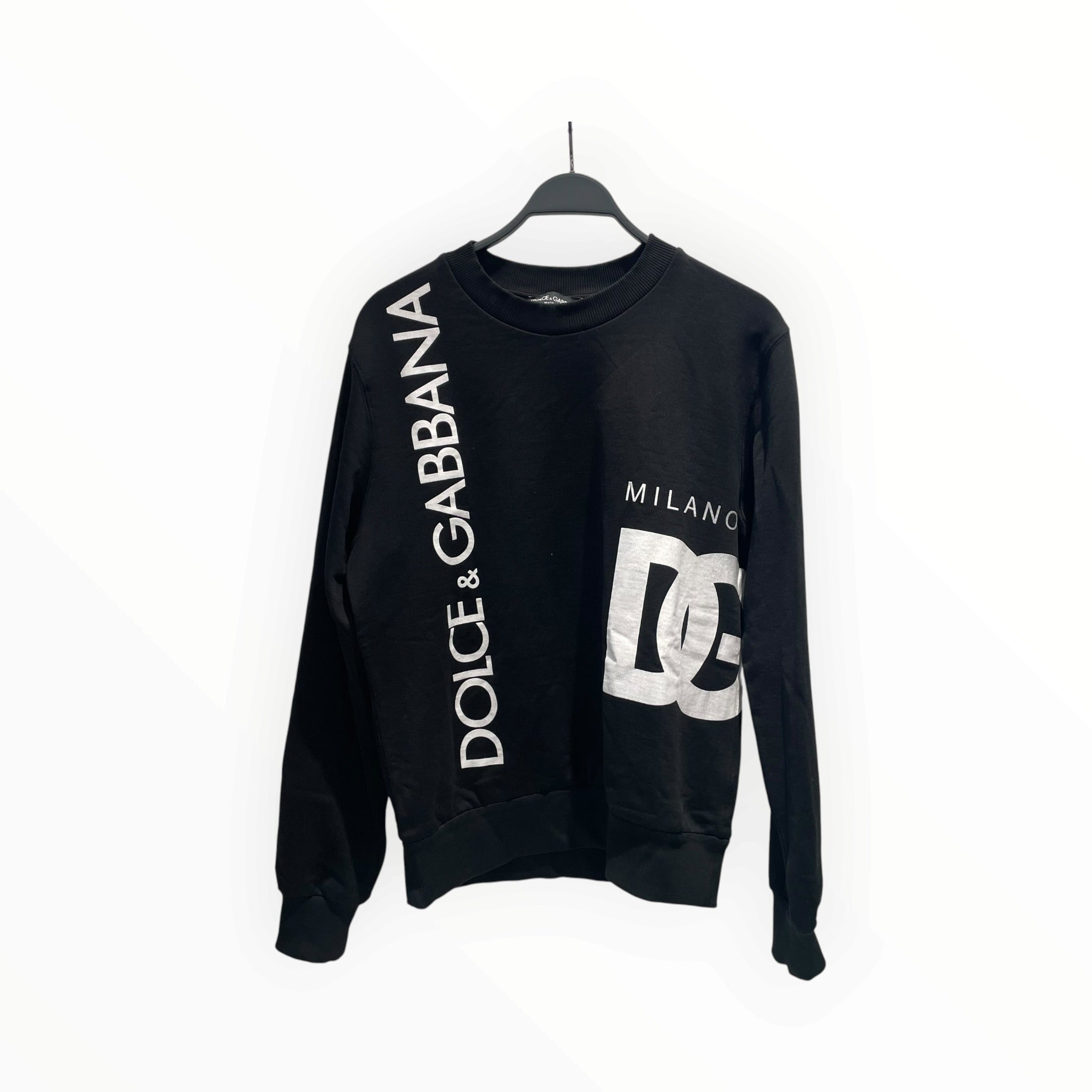 DOLCE&GABBANA/Sweatshirt/46/Cotton/BLK/DG MILANO view 1