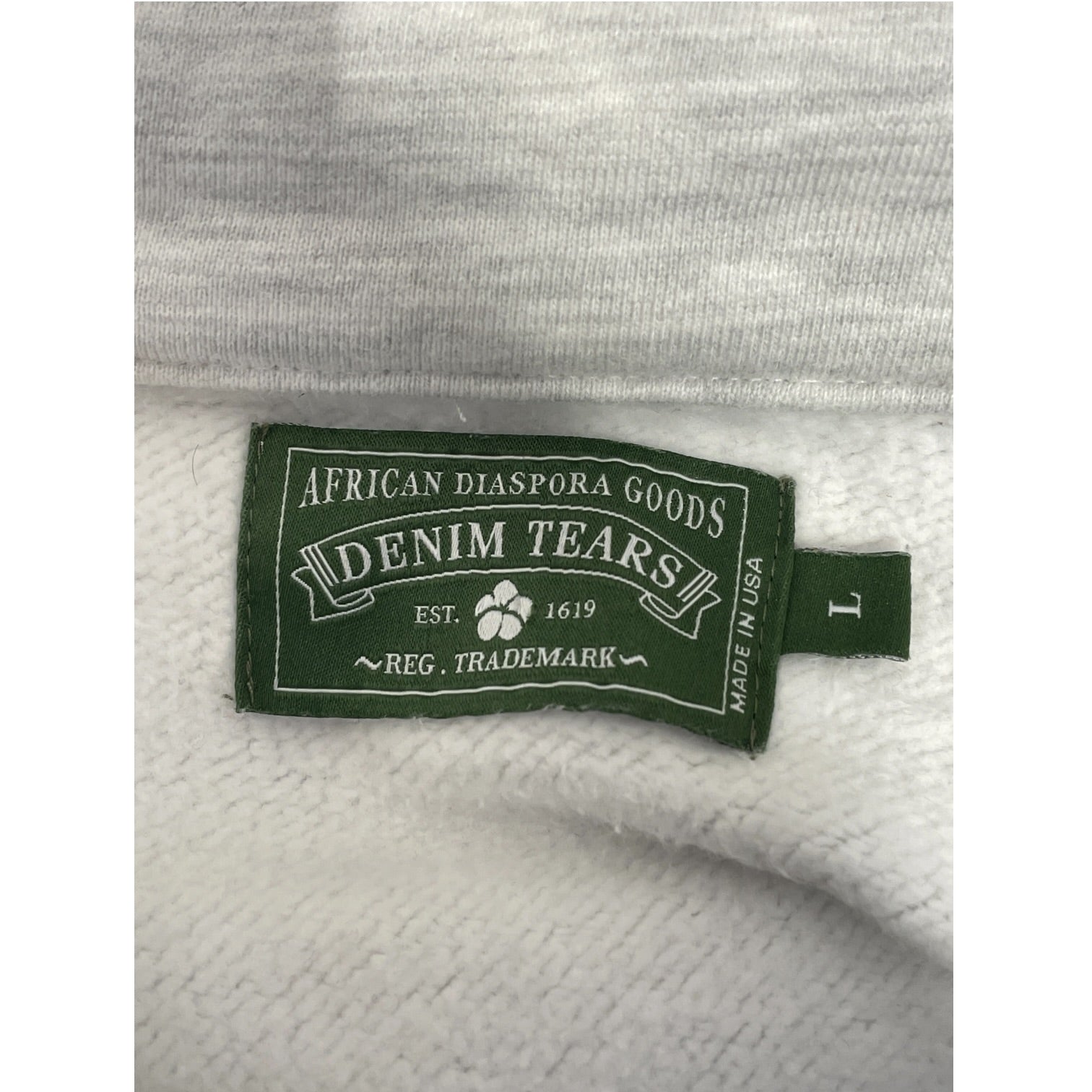 DENIM TEARS/Track Jkt/L/Cotton/GRY/VIRGINIA 1/4 ZIP view 3