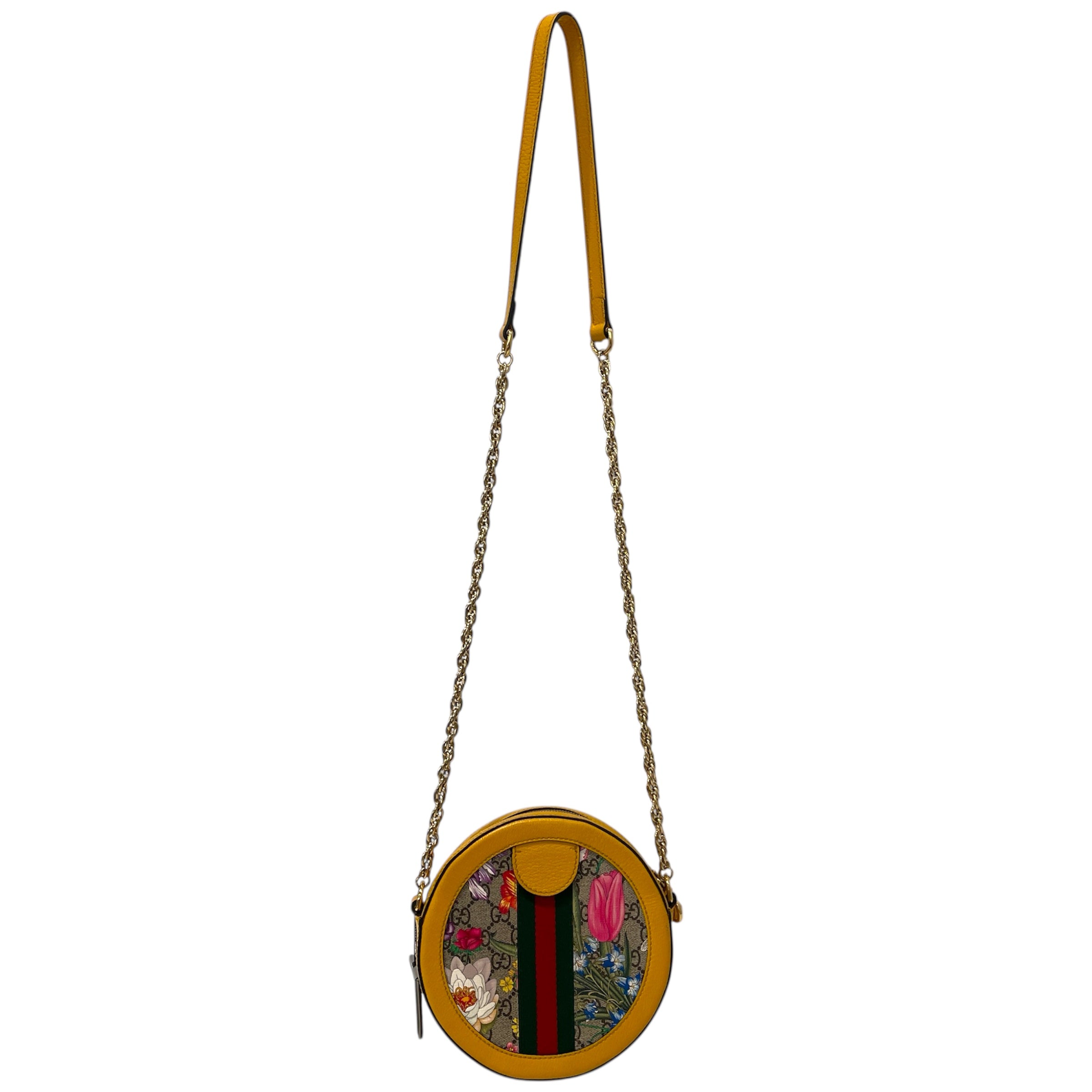 GUCCI/Cross Body Bag/Floral Pattern/Leather/MLT/Ophidia Mini GG Flora Round view 2