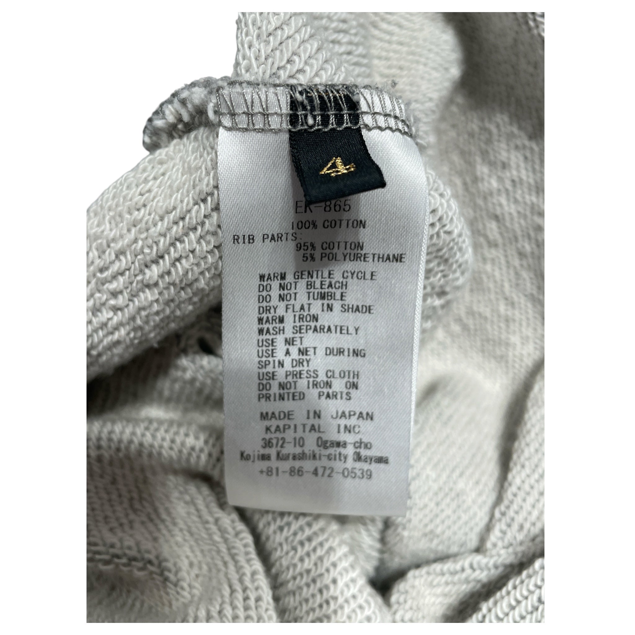 KAPITAL/Sweatshirt/4/Cotton/GRY/happy face view 4