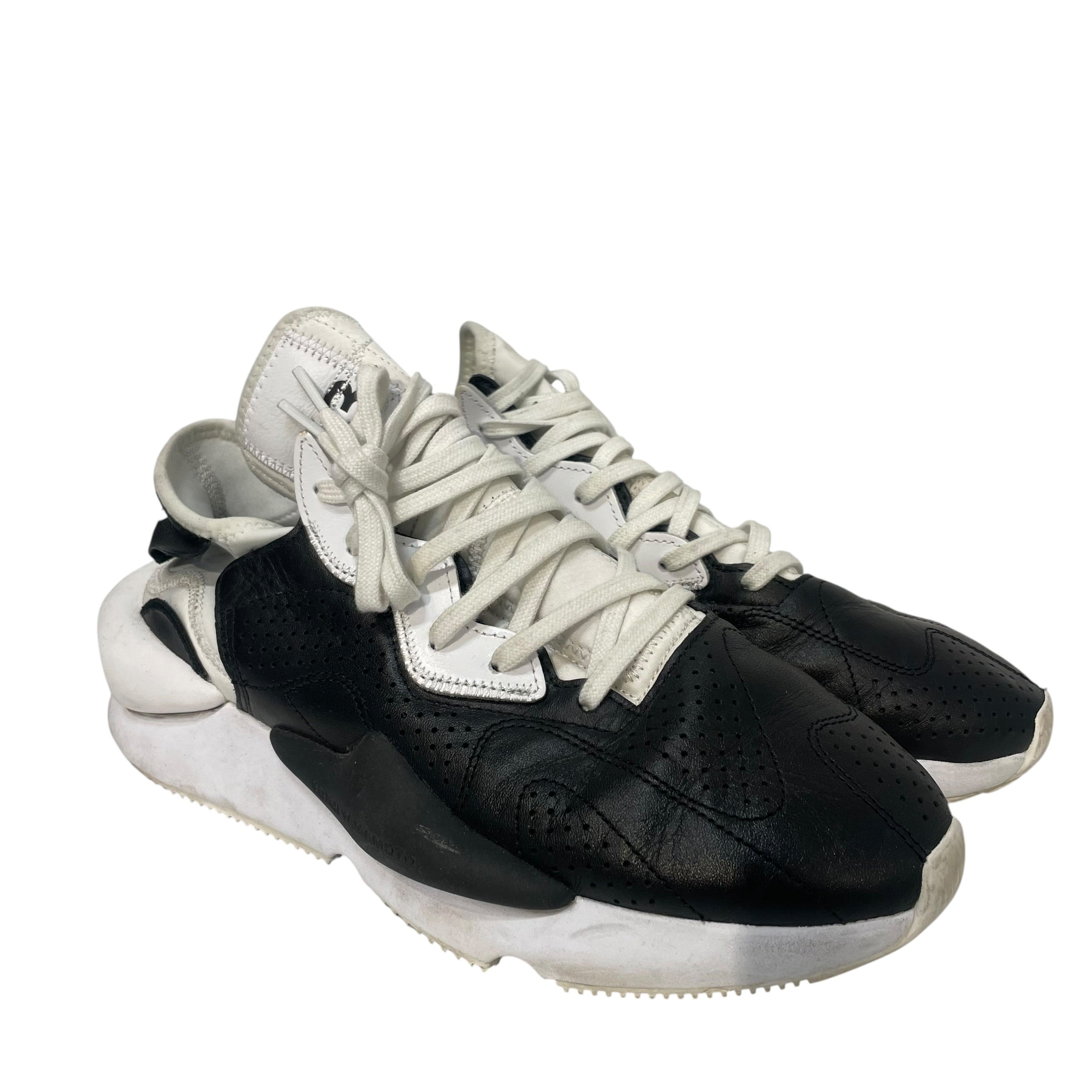 Y-3/Low-Sneakers/US 10/Leather/BLK/KAIWA b&w colorway view 1
