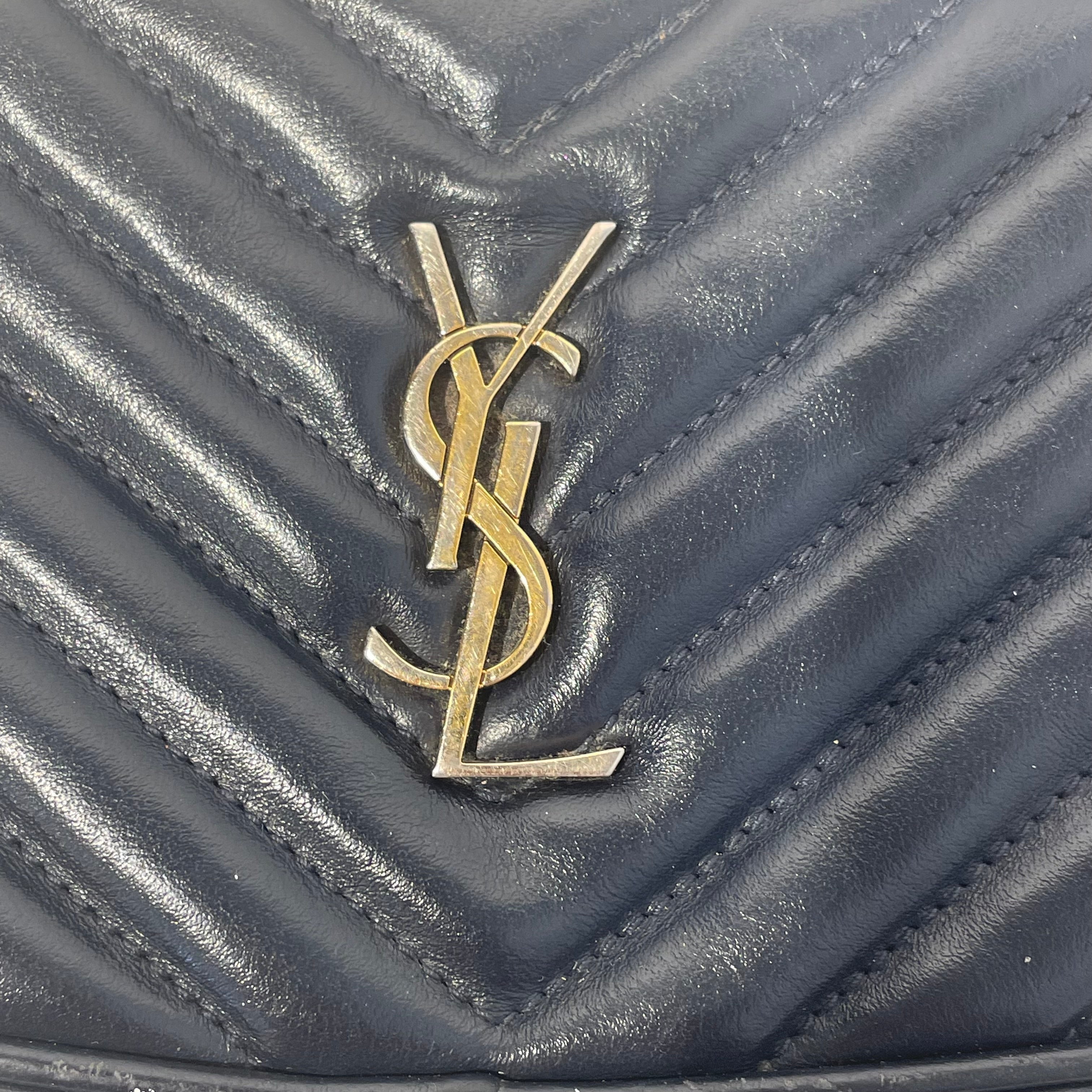 SAINT LAURENT/Fanny Pack/Leather/NVY/deep navy ysl lou bag view 5