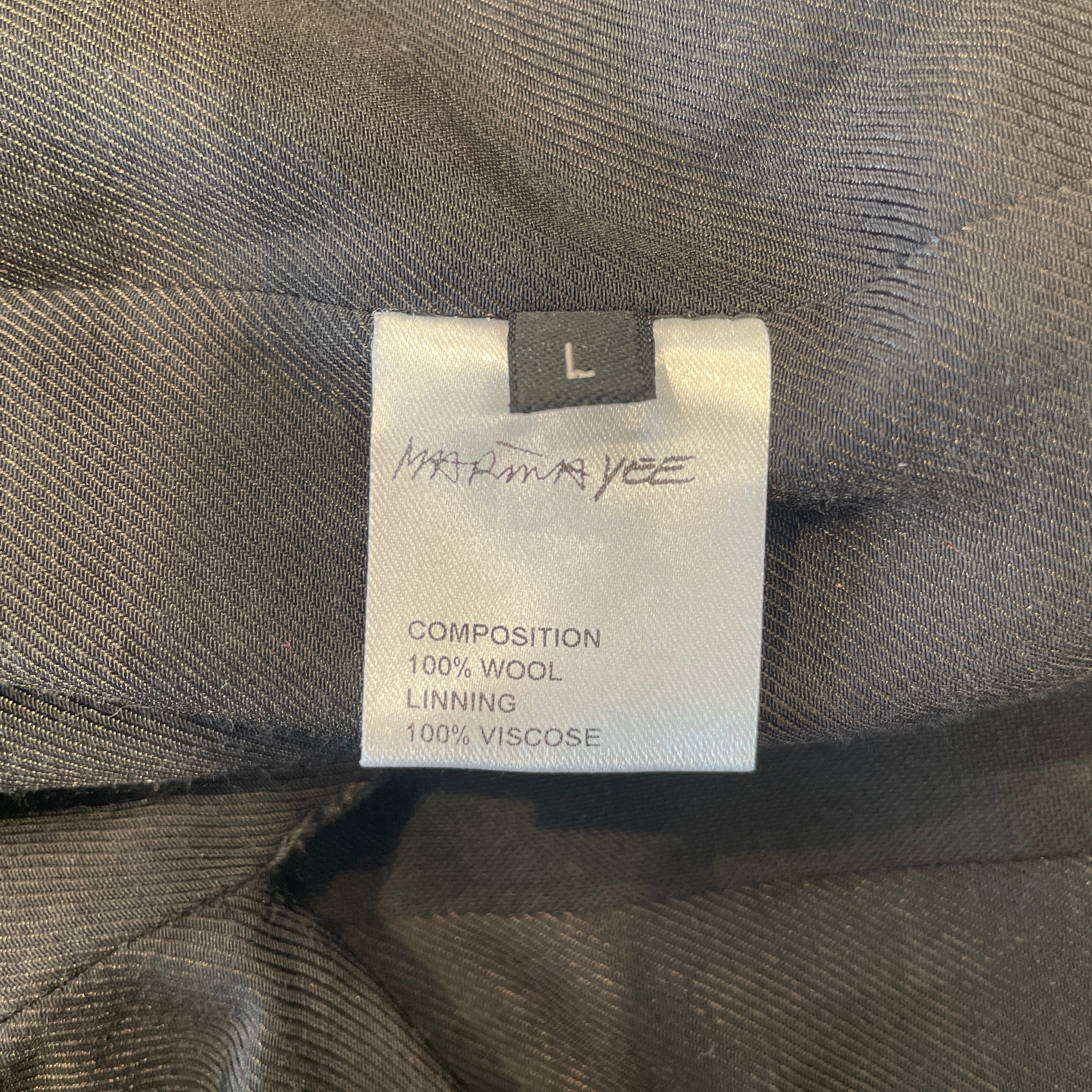 MARINA YEE/Jacket/L/Wool/BLK/ view 3