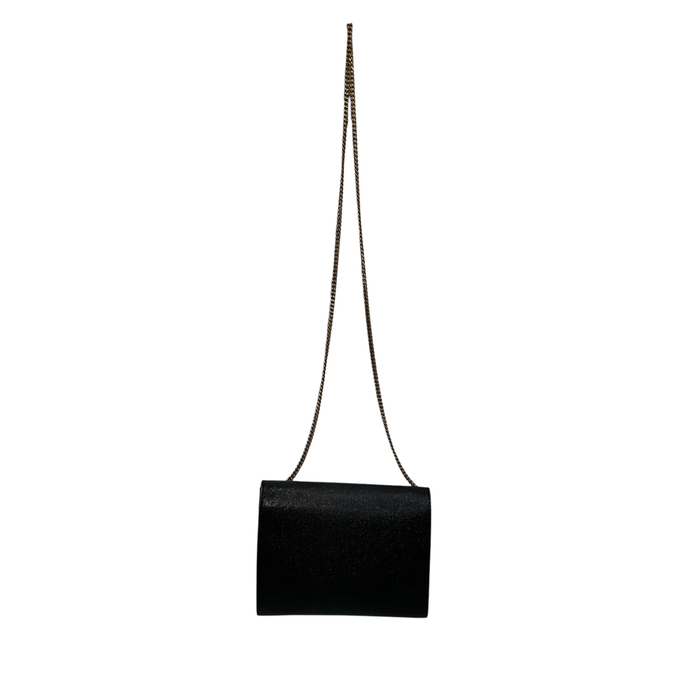 SAINT LAURENT/Wallet/Leather/BLK/L's/Cassandra Wallet on Chain view 2
