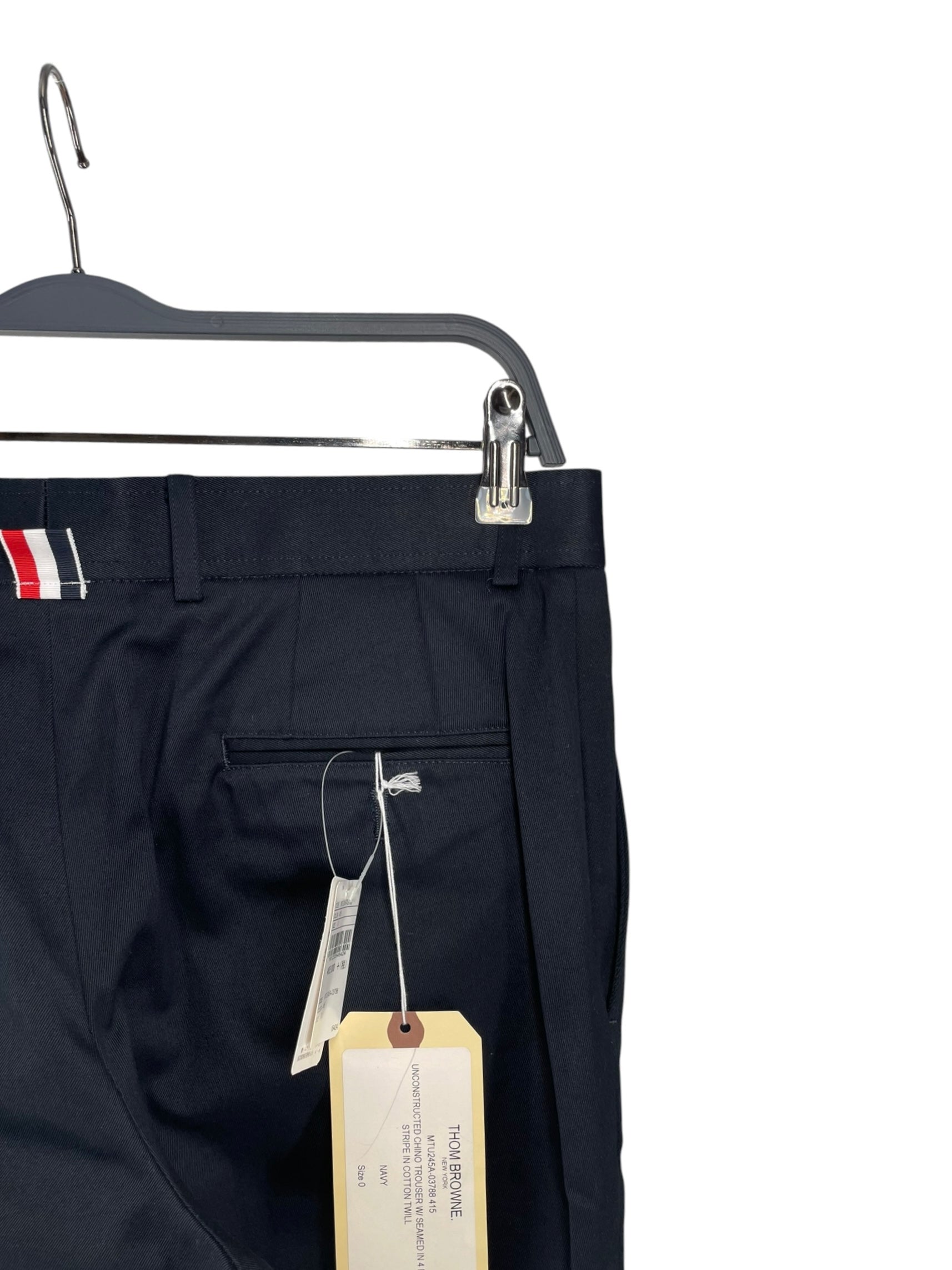 THOM BROWNE. NEW YORK/Slacks/0/Cotton/NVY/navy SLACKS 4 stripe TAGS view 4
