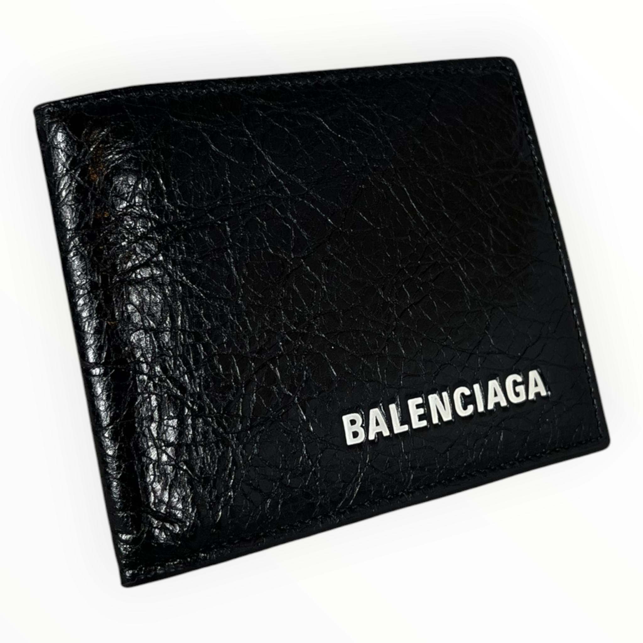 BALENCIAGA/Bifold Wallet/Leather/BLK/M's/ view 1