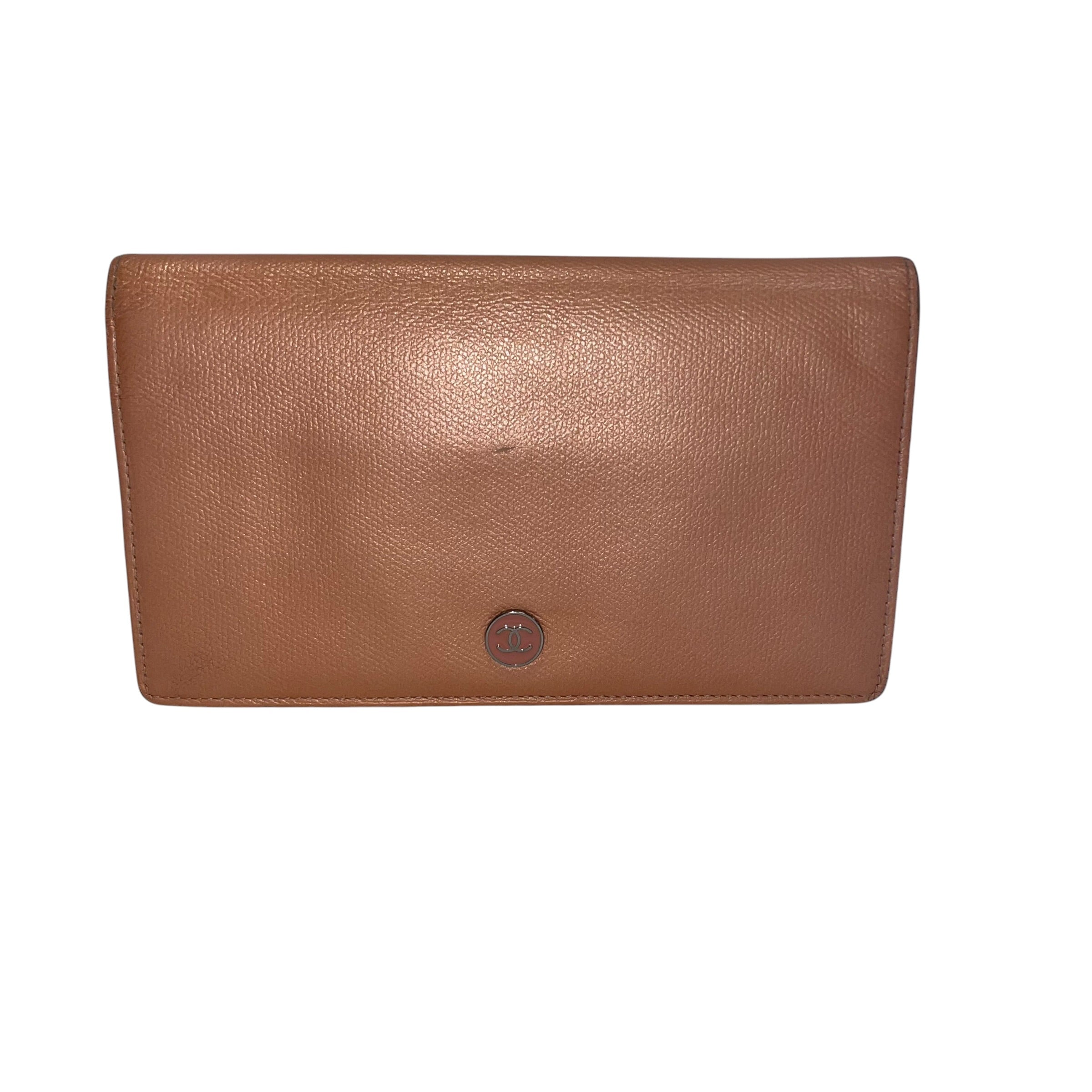 CHANEL/Wallet/Leather/PNK/L's/pnk logo/bie inside/mono view 1
