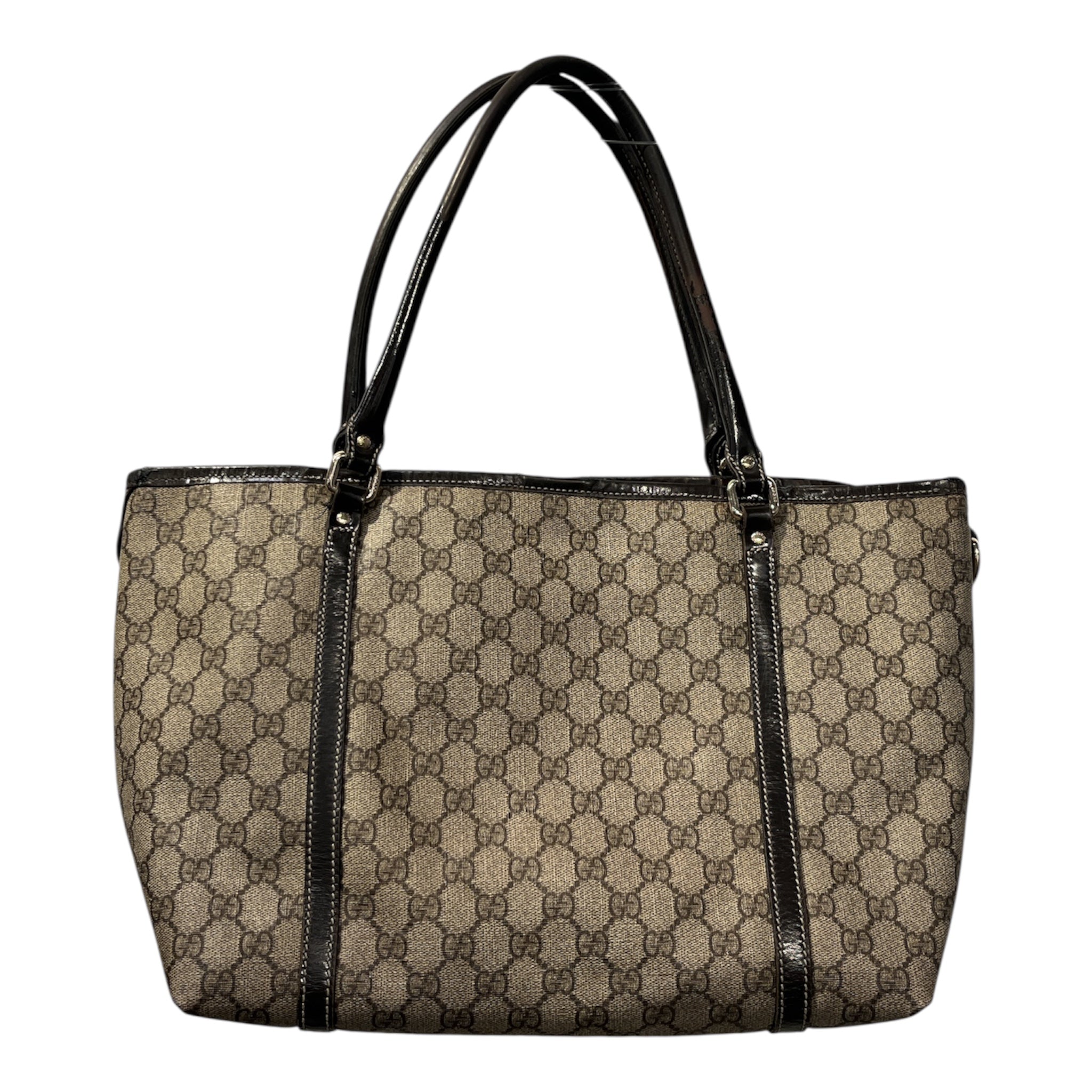 GUCCI/Tote Bag/Monogram/Leather/GRY/GG SUPREME JOY view 1