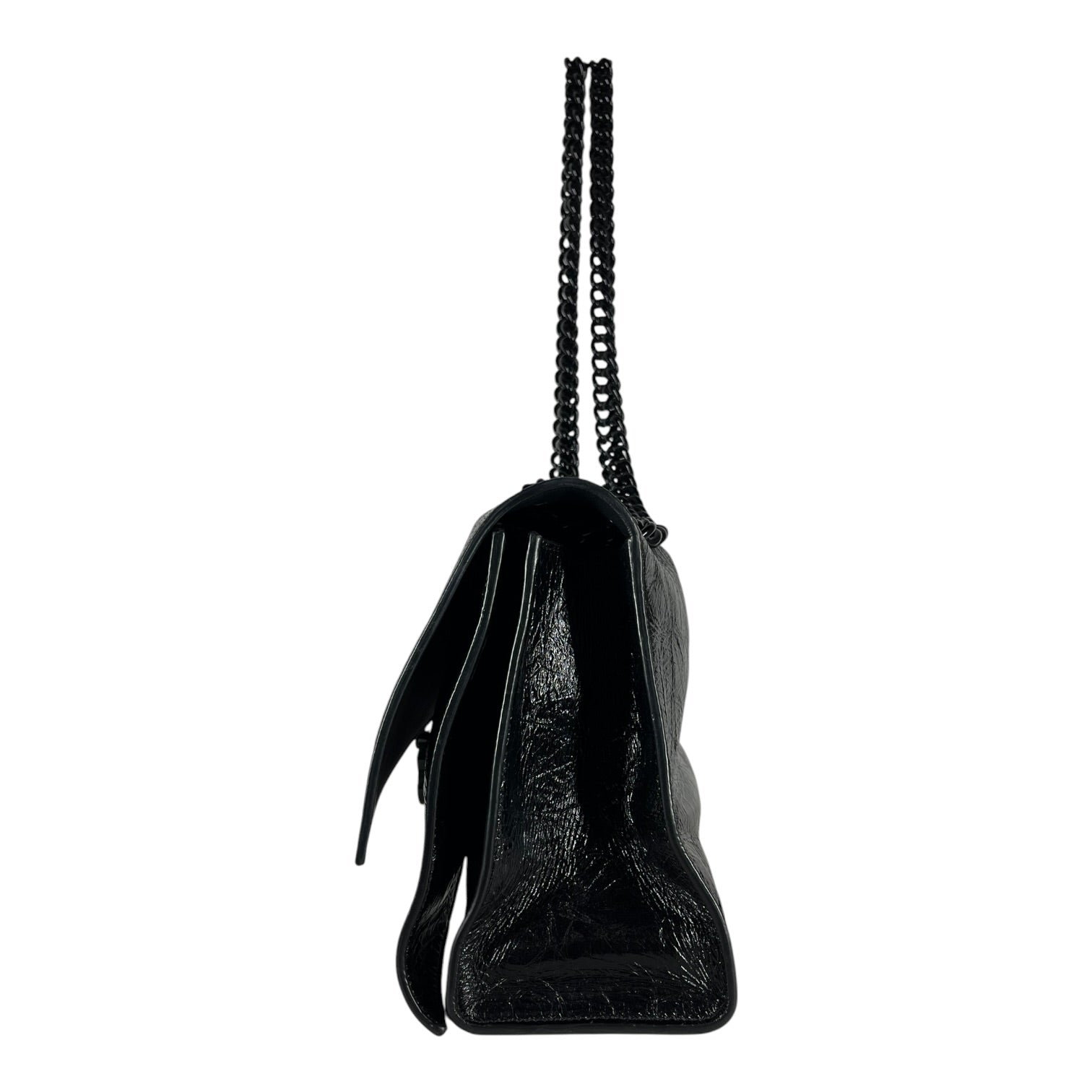 BALENCIAGA/Hand Bag/Leather/BLK/BLACK HARDWARE CRUSH view 3