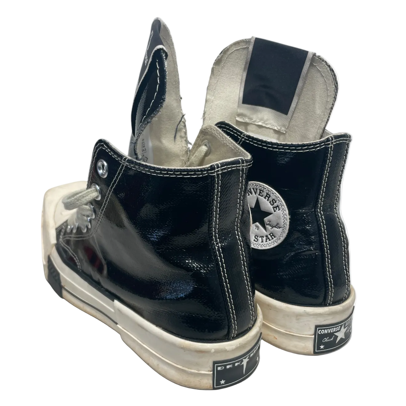 Rick Owens/CONVERSE/Hi-Sneakers/US 6/Leather/BLK/Turbodrk Rick/Cons view 2