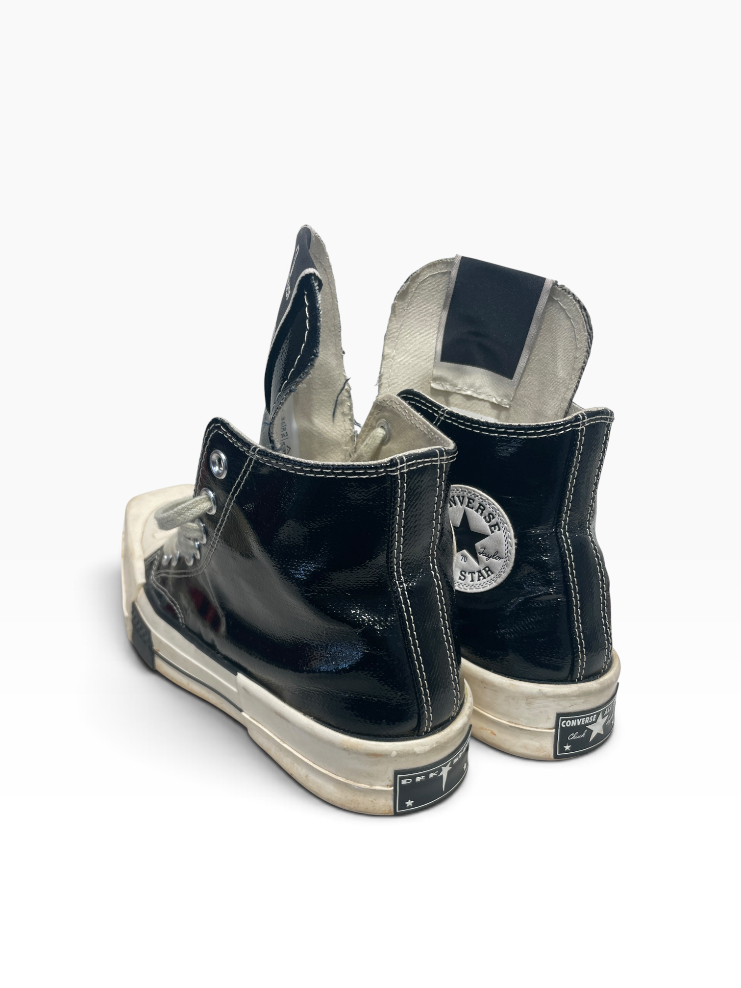 Rick Owens/CONVERSE/Hi-Sneakers/US 6/Leather/BLK/Turbodrk Rick/Cons view 2