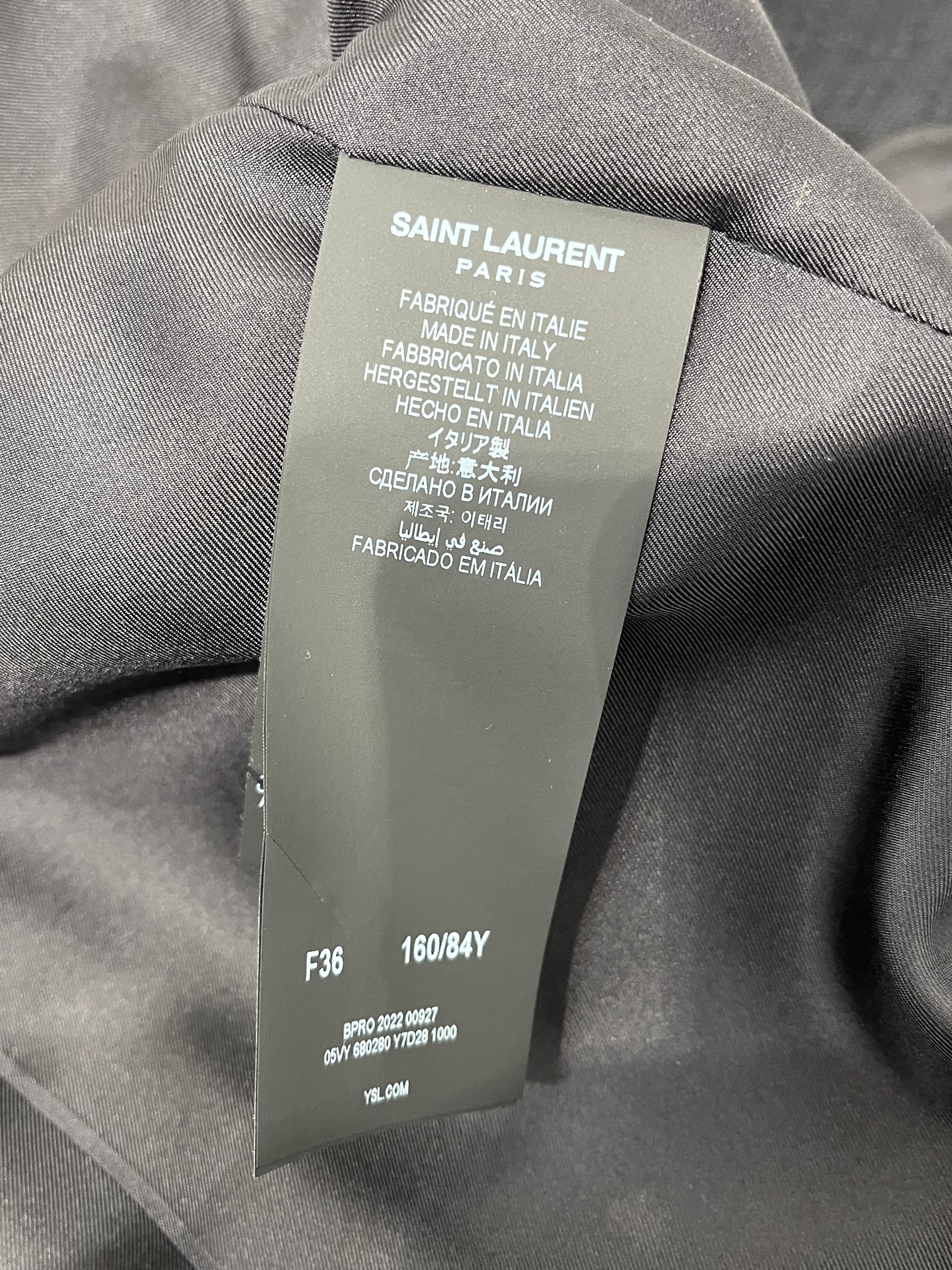 YVES SAINT LAURENT/Blouson/36/Wool/BLK/SHORT TWEED DIAMNT JCKT view 7