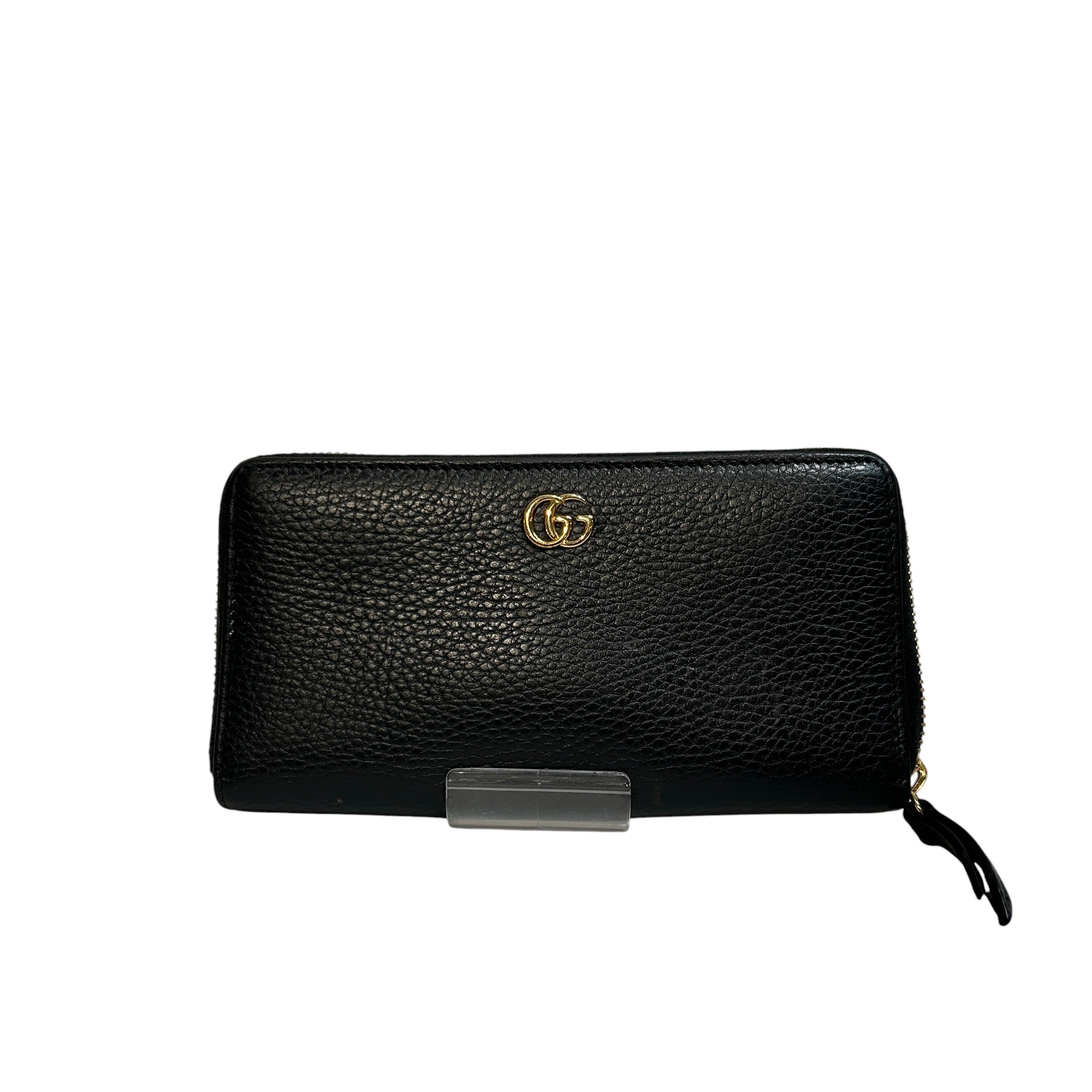 GUCCI/Long Wallet/Leather/BLK/L's/INTERLOCKING G GOLD view 1