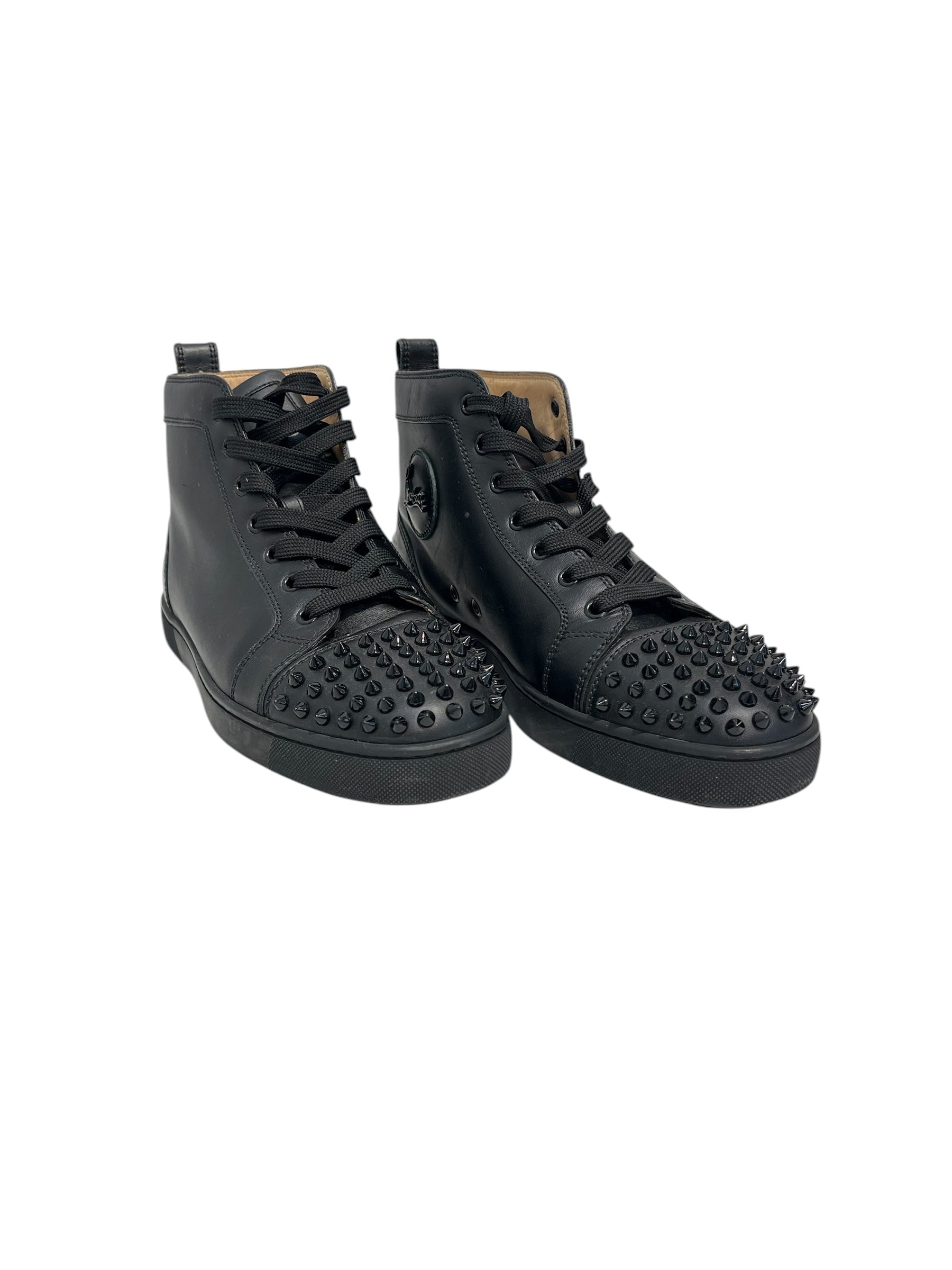 Christian Louboutin/Hi-Sneakers/EU 41/Leather/BLK/SPIKE TOES – 2nd ...