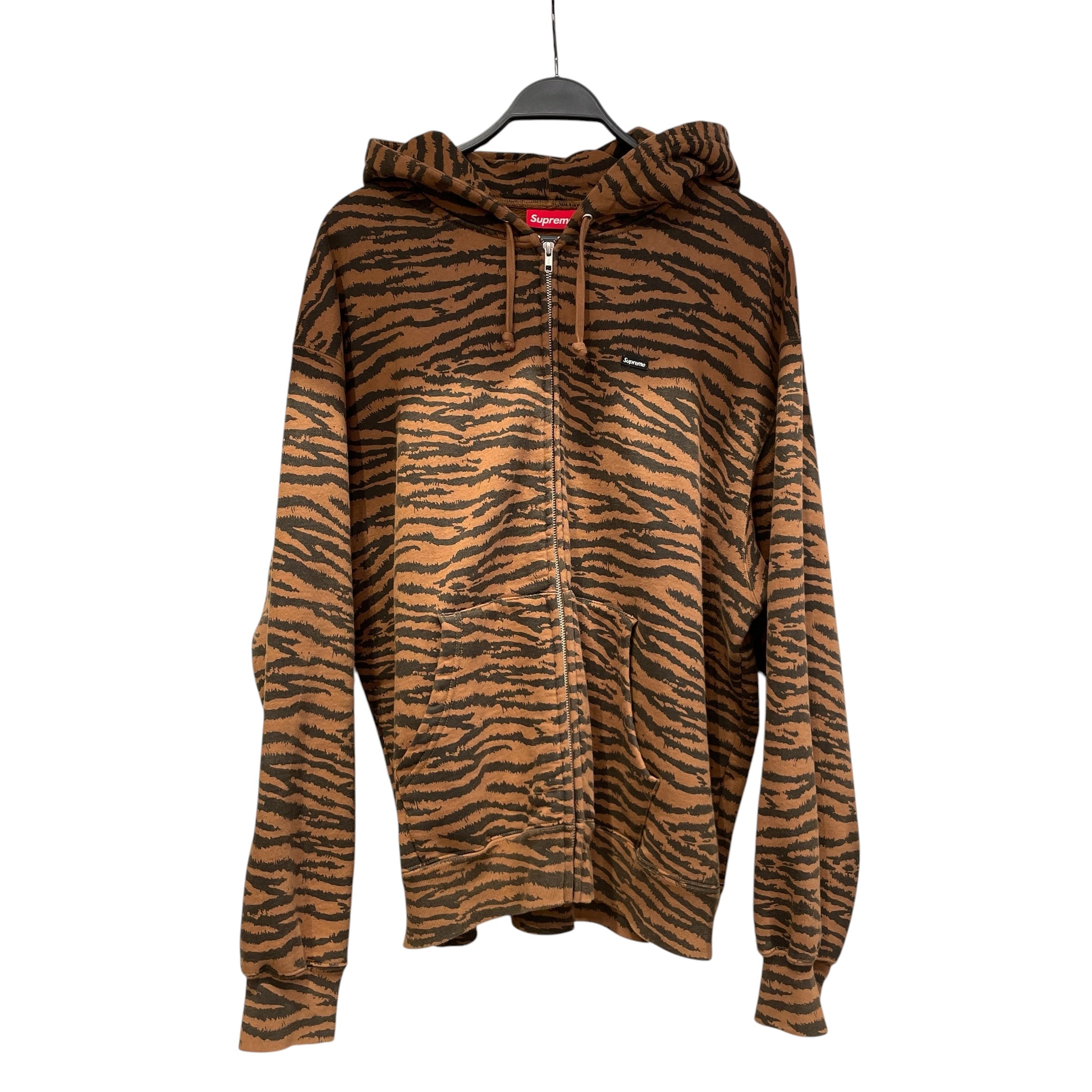 Supreme/Zip Up Hoodie/XL/Animal Pattern/Cotton/BRW/Box zip-up hooded sweatshirt view 1