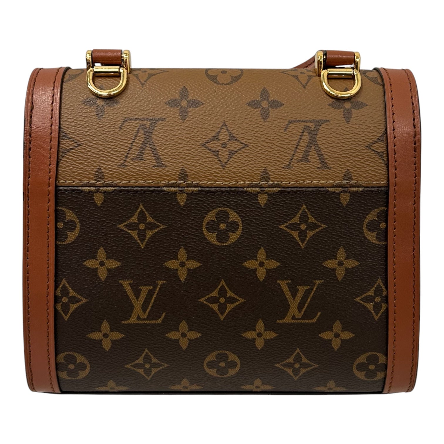 LOUIS VUITTON/Hand Bag/Monogram/Leather/BRW/reverse dauphine monogram hand view 2