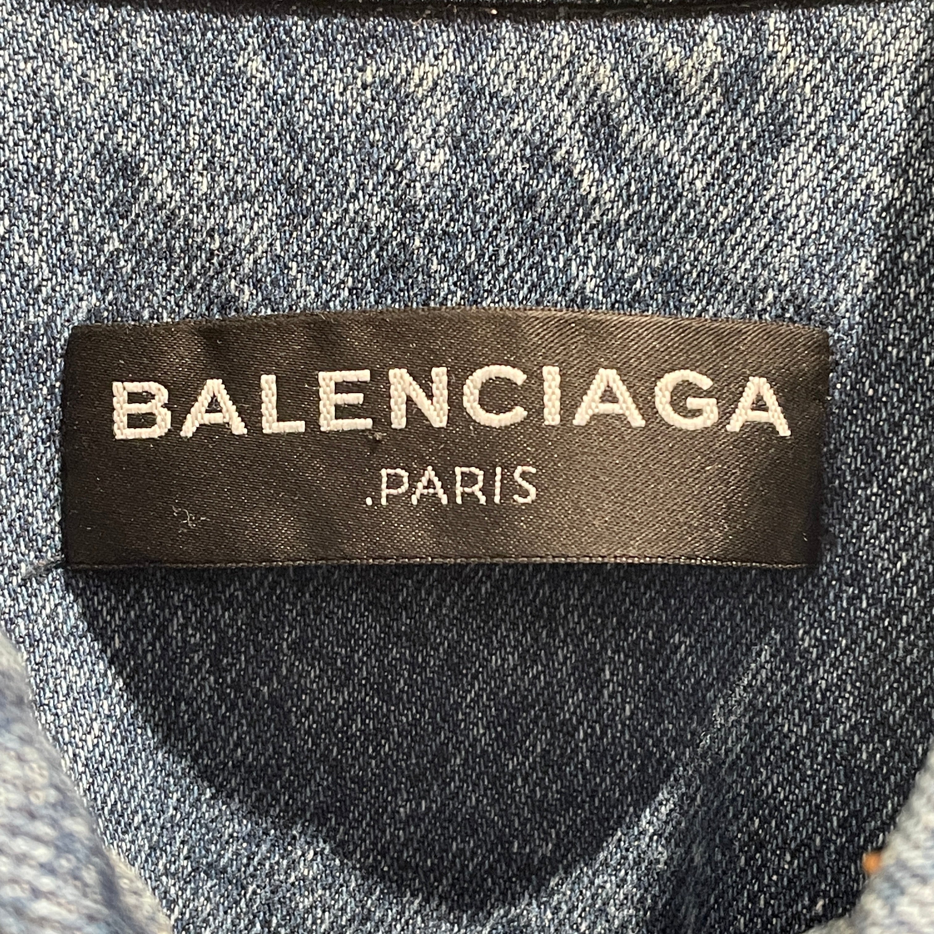BALENCIAGA/LS Shirt/L/Denim/IDG/SS17 Western Shirt view 3