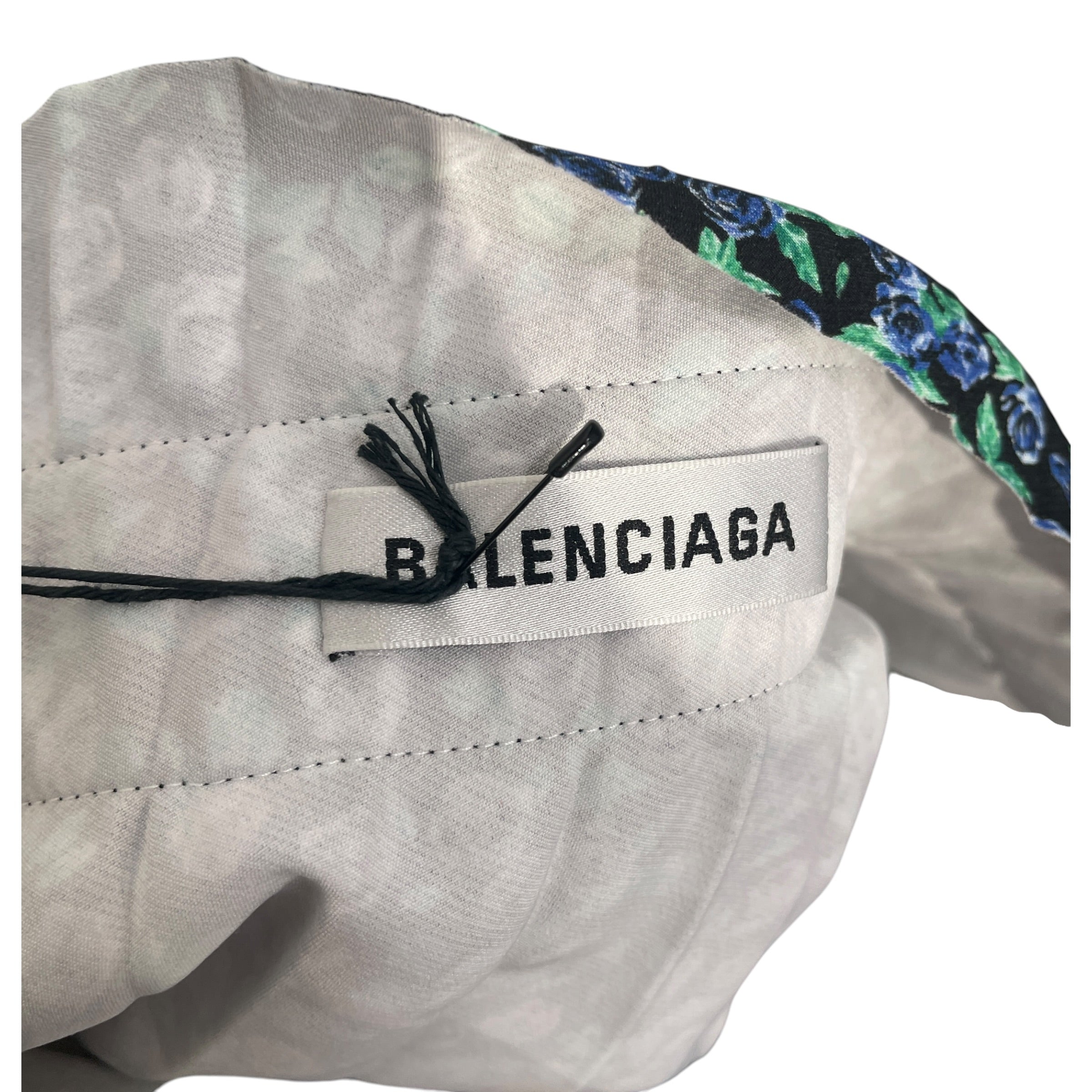 BALENCIAGA/Long Skirt/XS/Floral Pattern/Cotton/NVY/BLUEROSES view 3