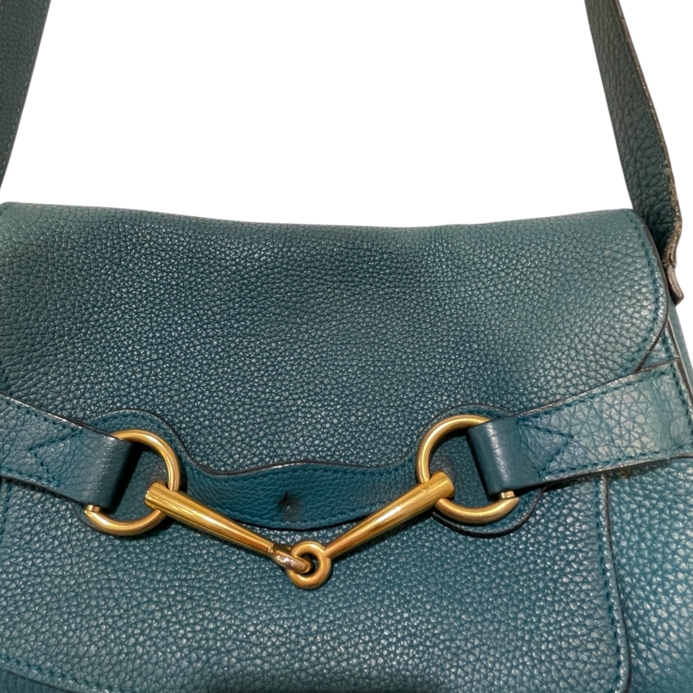 GUCCI/Cross Body Bag/Leather/BLU/Grained Horsebit 1955 Bag view 3