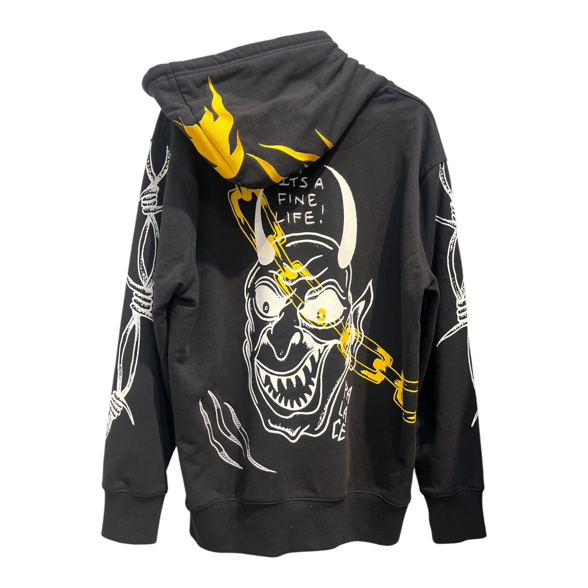 PALACE/Hoodie/L/Graphic/Cotton/BLK/LOTTIES DEVIL YELLOW CHAIN view 2