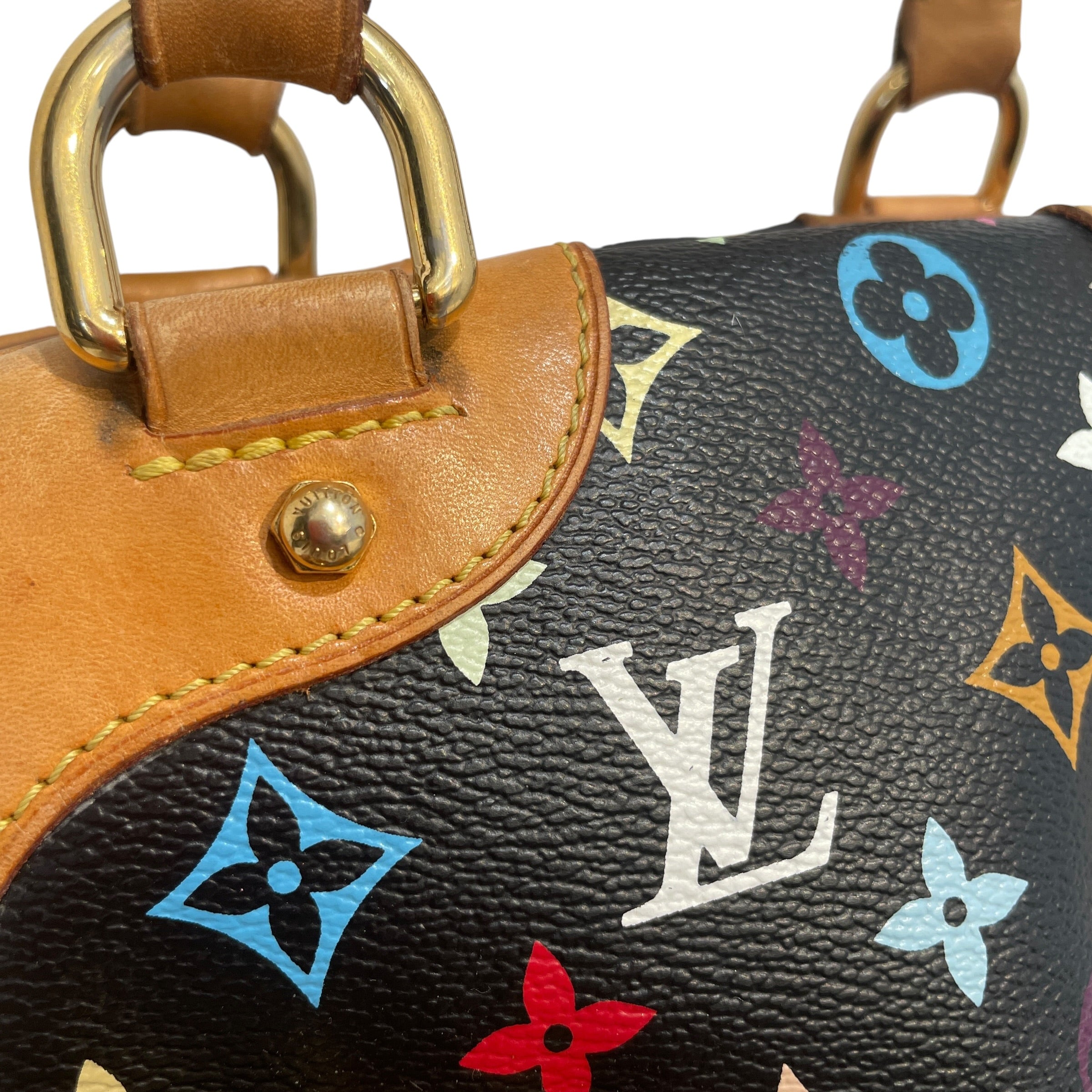 LOUIS VUITTON/Hand Bag/Monogram/Leather/BLK/Claudia Multicolor view 7