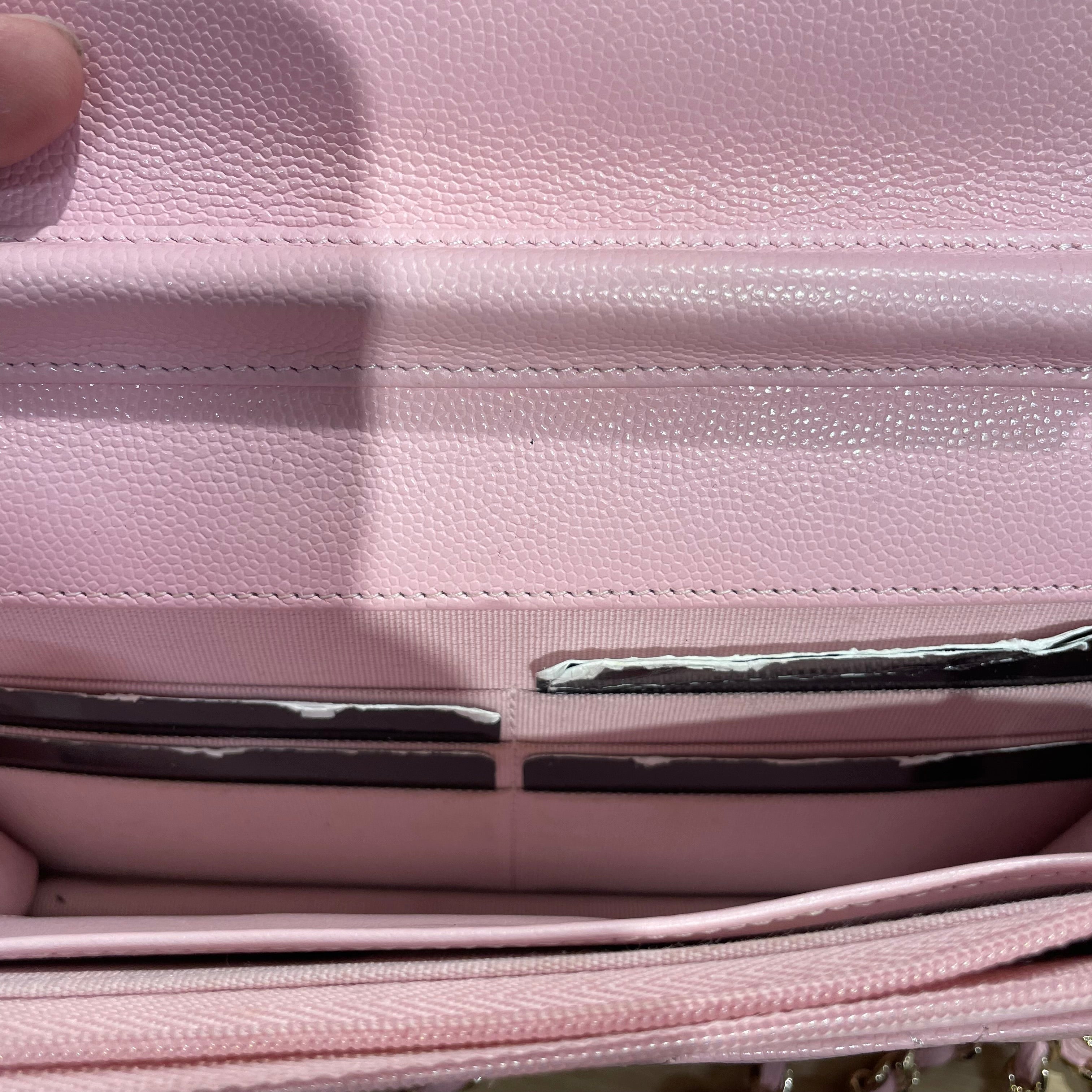 CHANEL/Cross Body Bag/PNK/wallet on chain pink caviar view 8