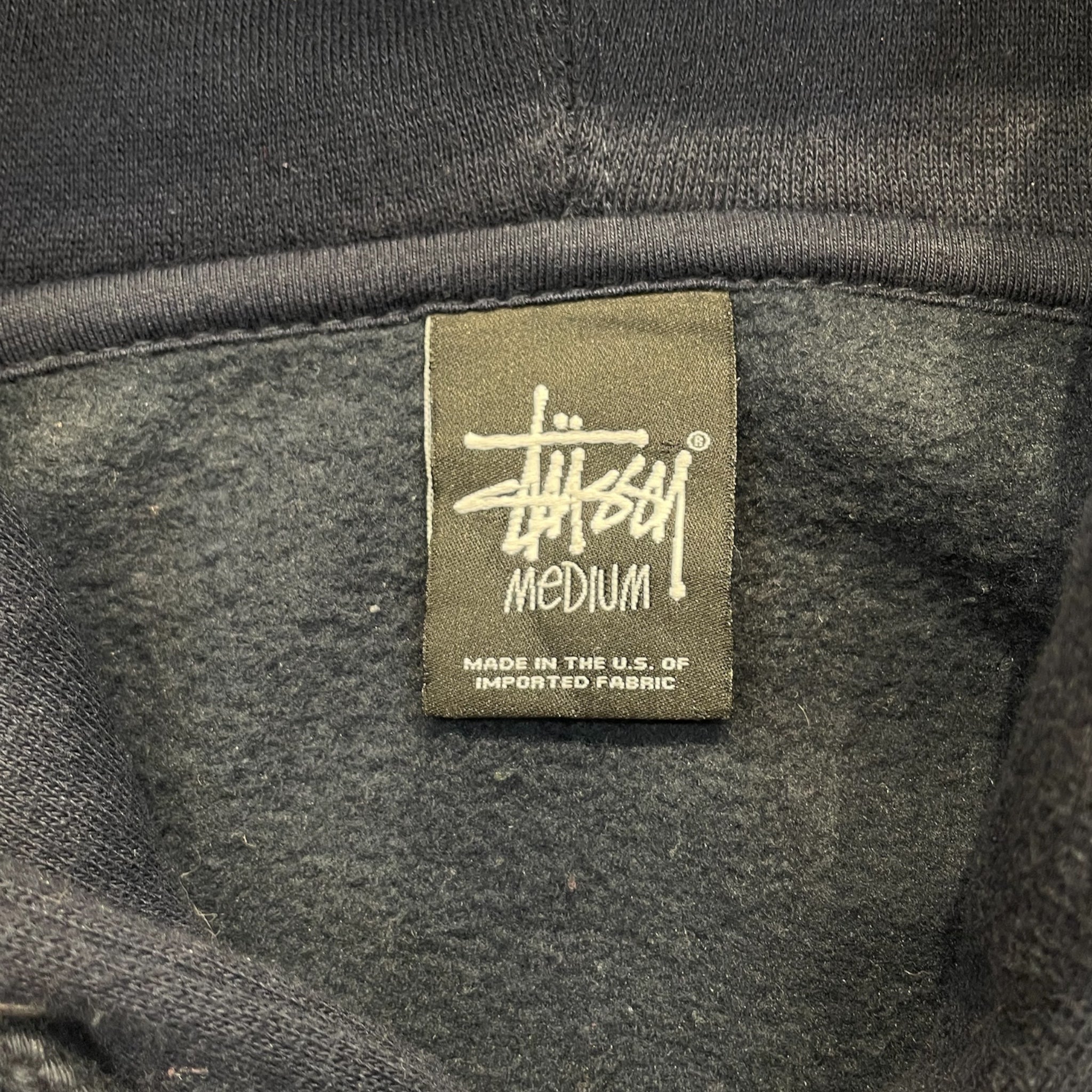 STUSSY/Zip Up Hoodie/M/Graphic/Cotton/NVY/Lime green/Aqua S view 4